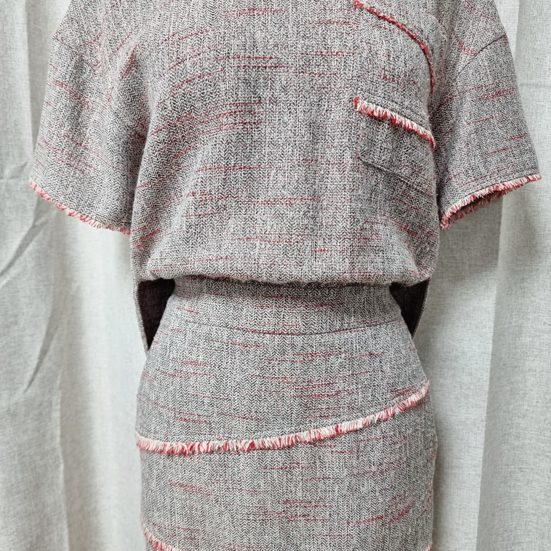 마쥬 maje 트위드짜임 투피스st 원피스 (55) 상태양호 상품이미지5