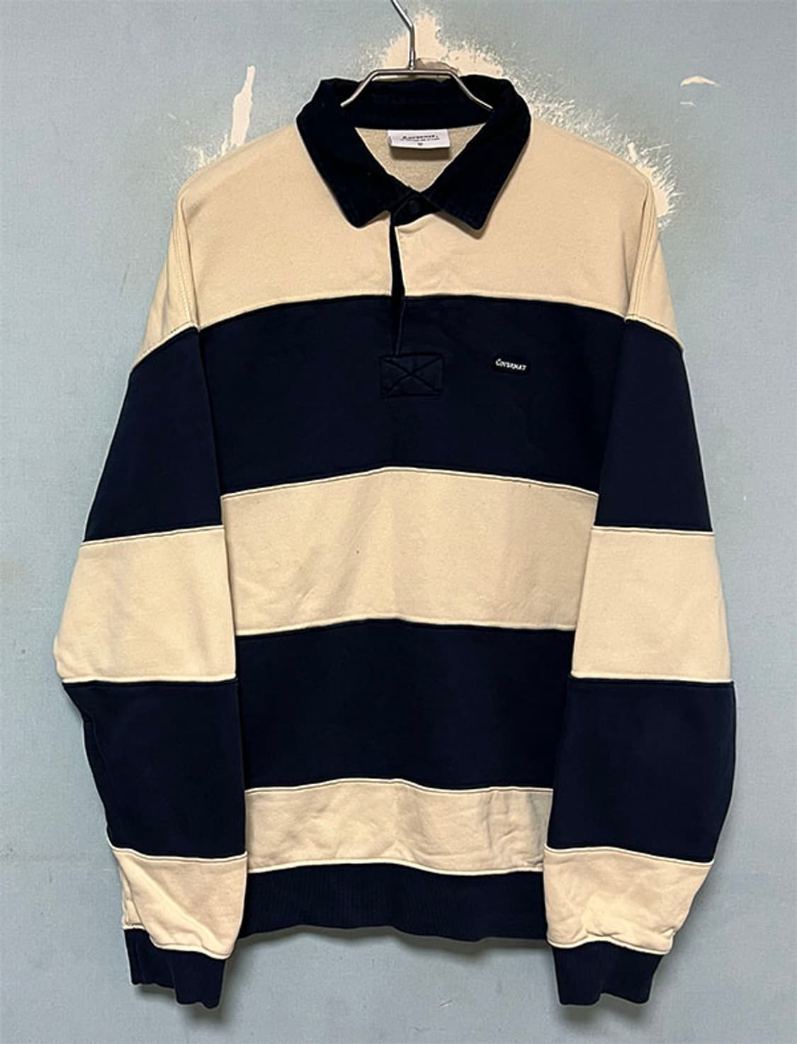 커버낫 남자 럭비 맨투맨 카라 추동 캐주얼 오버핏 L 100 상품이미지1