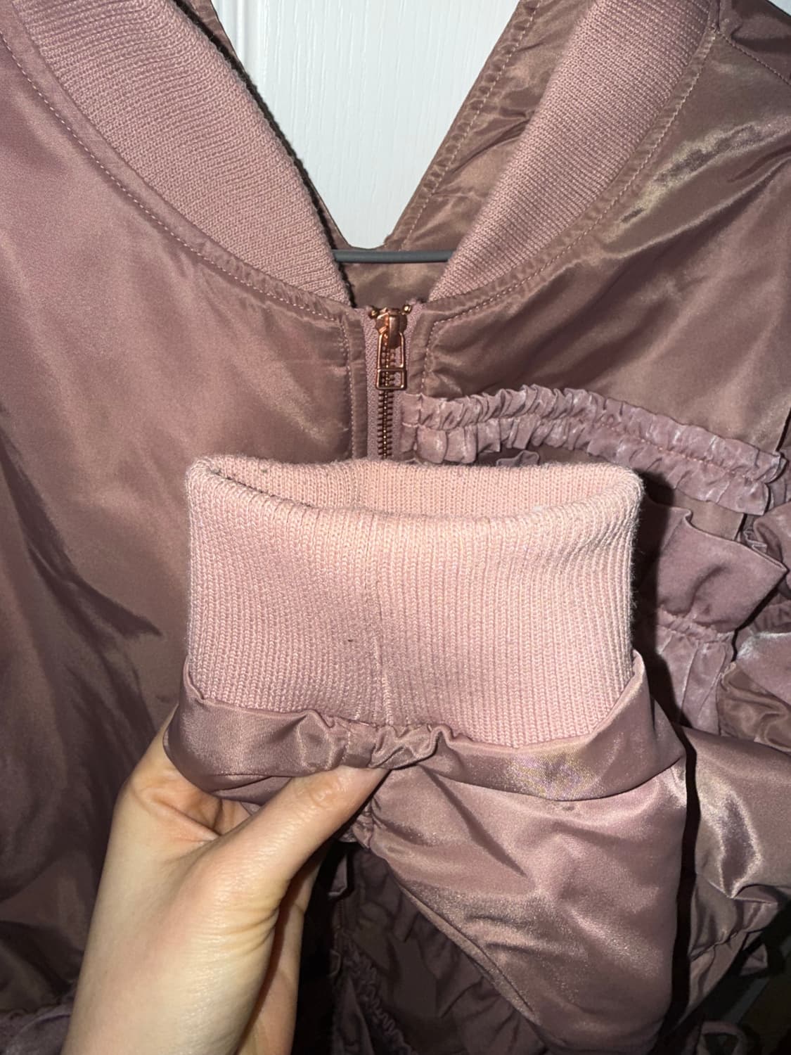 요하닉스 인디핑크 새틴 프릴 항공점퍼  상품이미지10