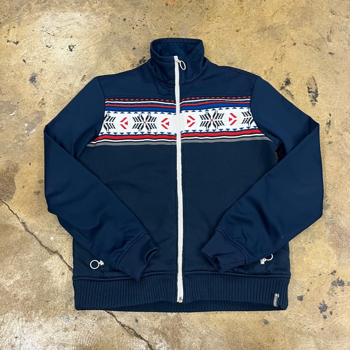 [정품/M] 콜롬비아 빈티지 니트 자카드 져지 집업 자켓 b17 상품이미지2
