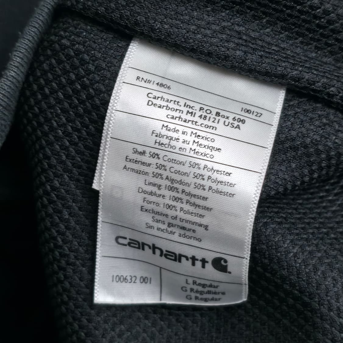 [L] 칼하트 써멀 블랙 후드집업 레인디펜더 상품이미지6