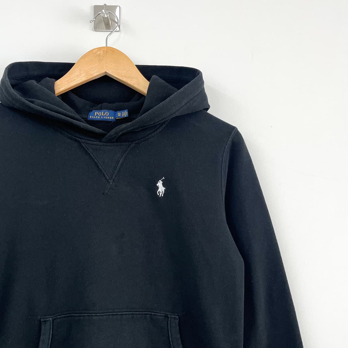 폴로 랄프로렌 신형 화이트 포니 블랙 후드티 상품이미지4