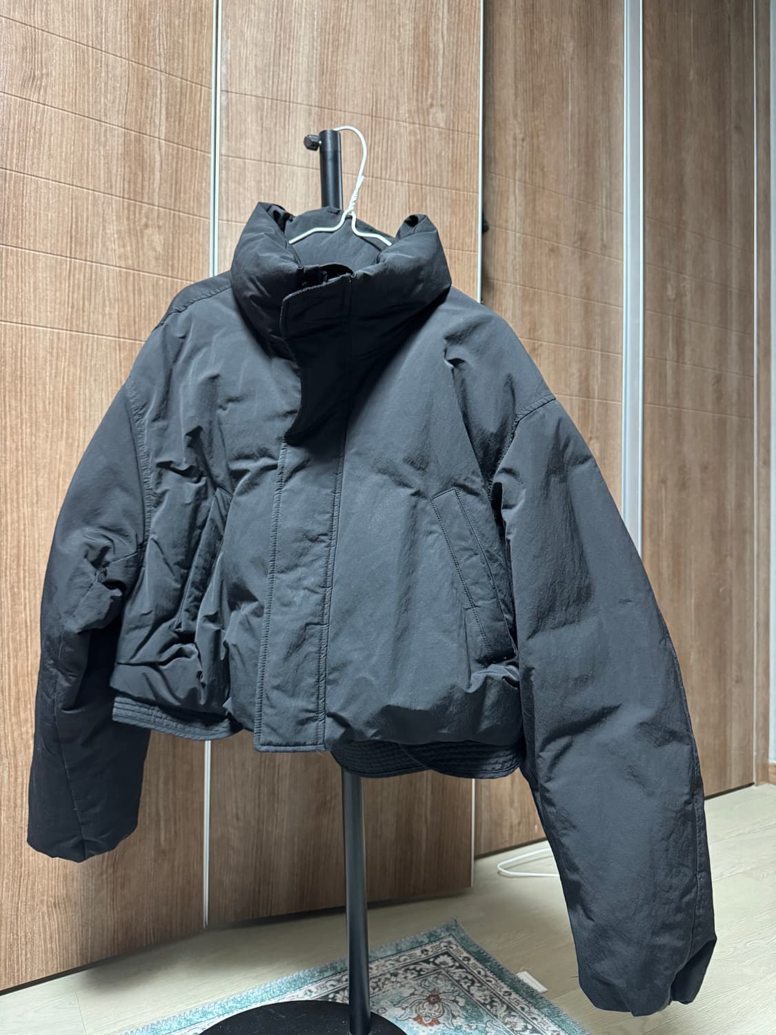 렉토 버틀러 푸퍼  숏패딩  점퍼 자켓 크롭 블랙 상품이미지2