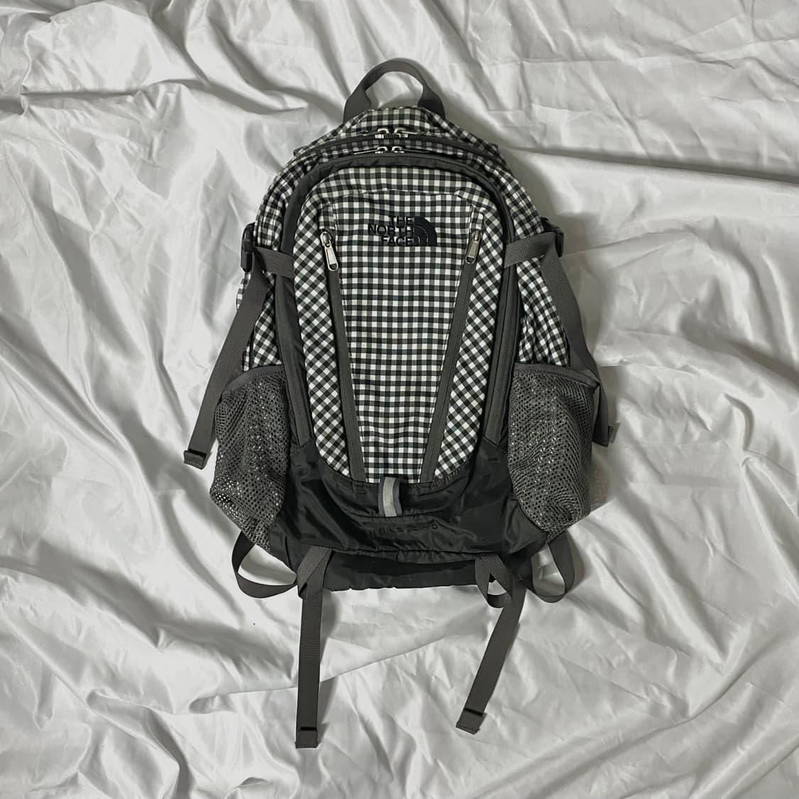 노스페이스 깅엄체크 싱글샷 백팩 상품이미지1