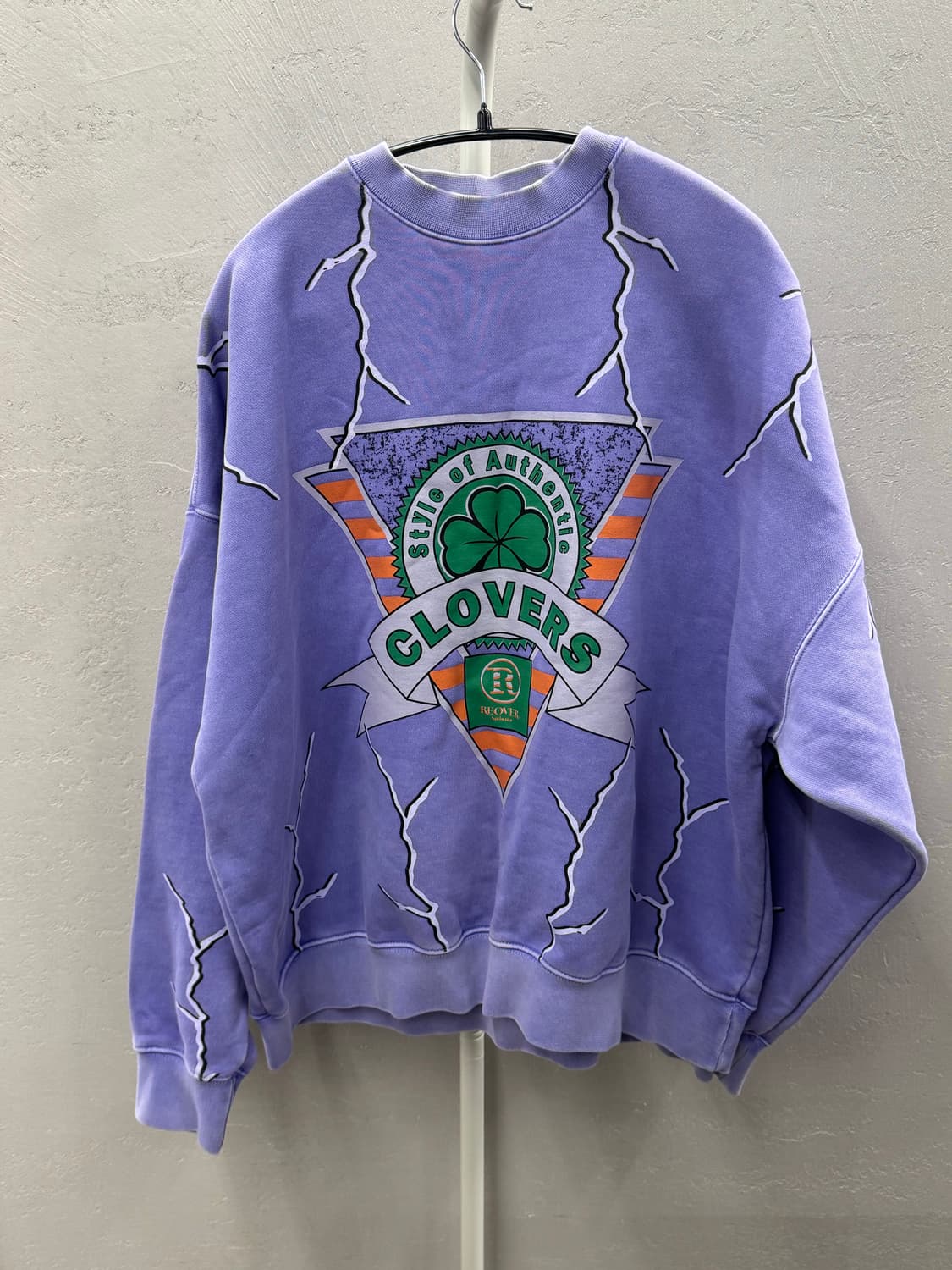 리오버 빈티지 프린팅 맨투맨 퍼플 M 상품이미지2