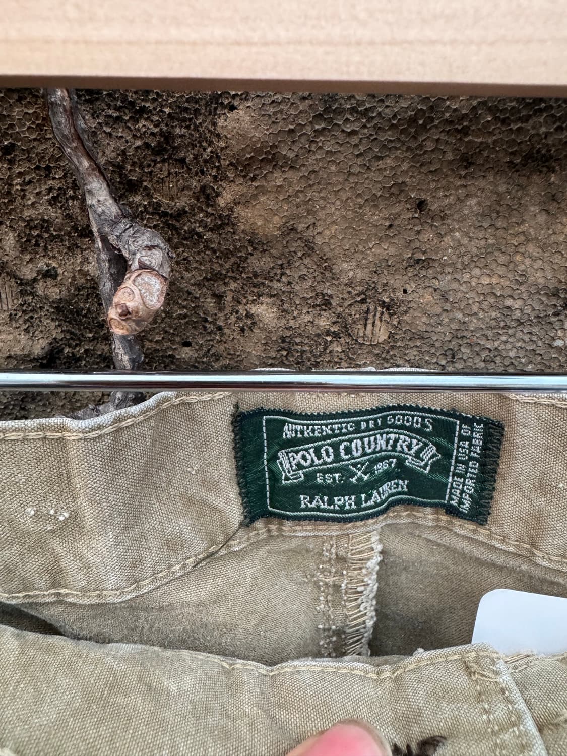 80~90s rrl 폴로 컨트리 스포츠맨 왁스코튼 치노 팬츠 34 상품이미지6