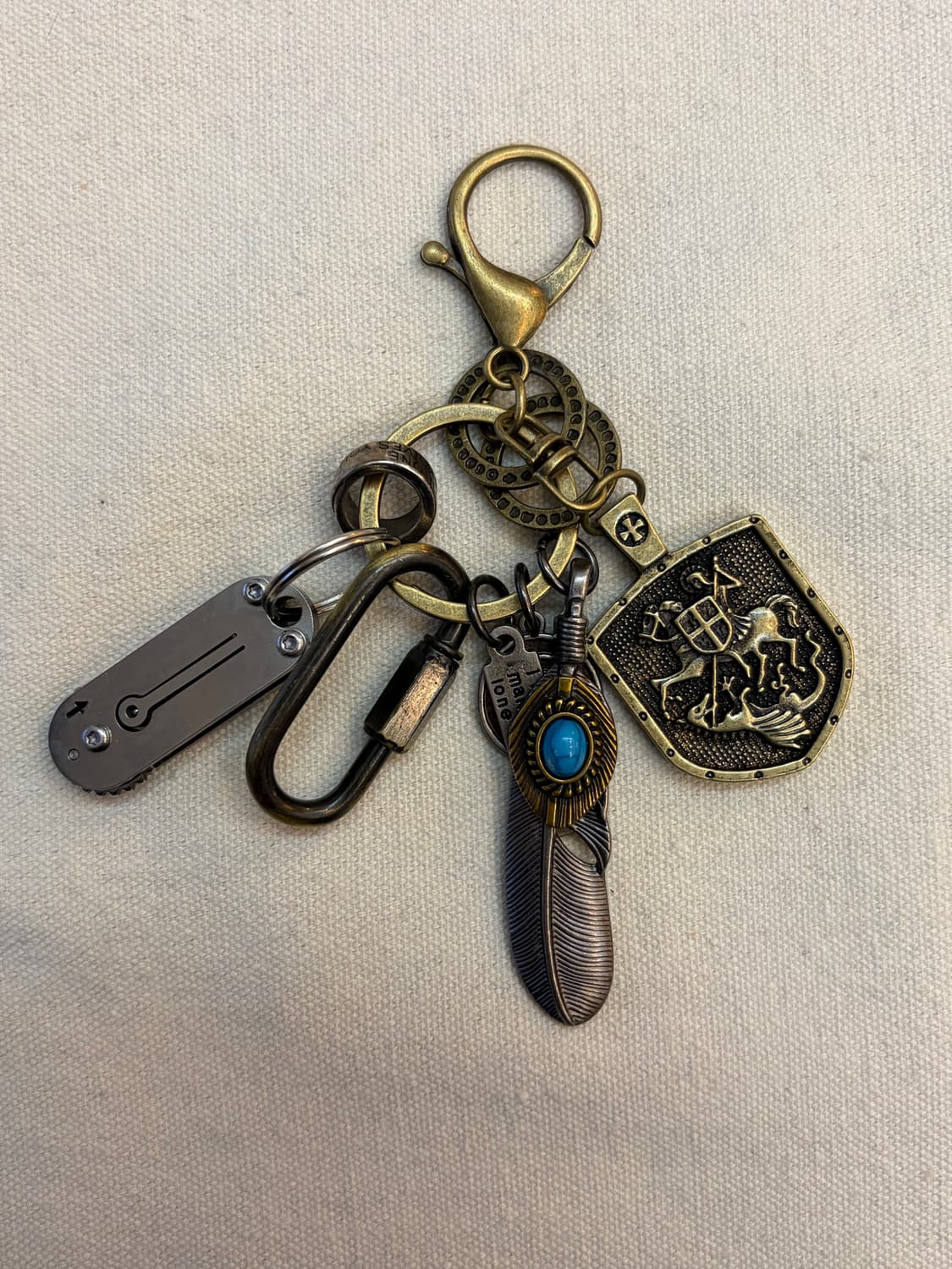 터키석 & 실드 빈티지 키링 상품이미지3