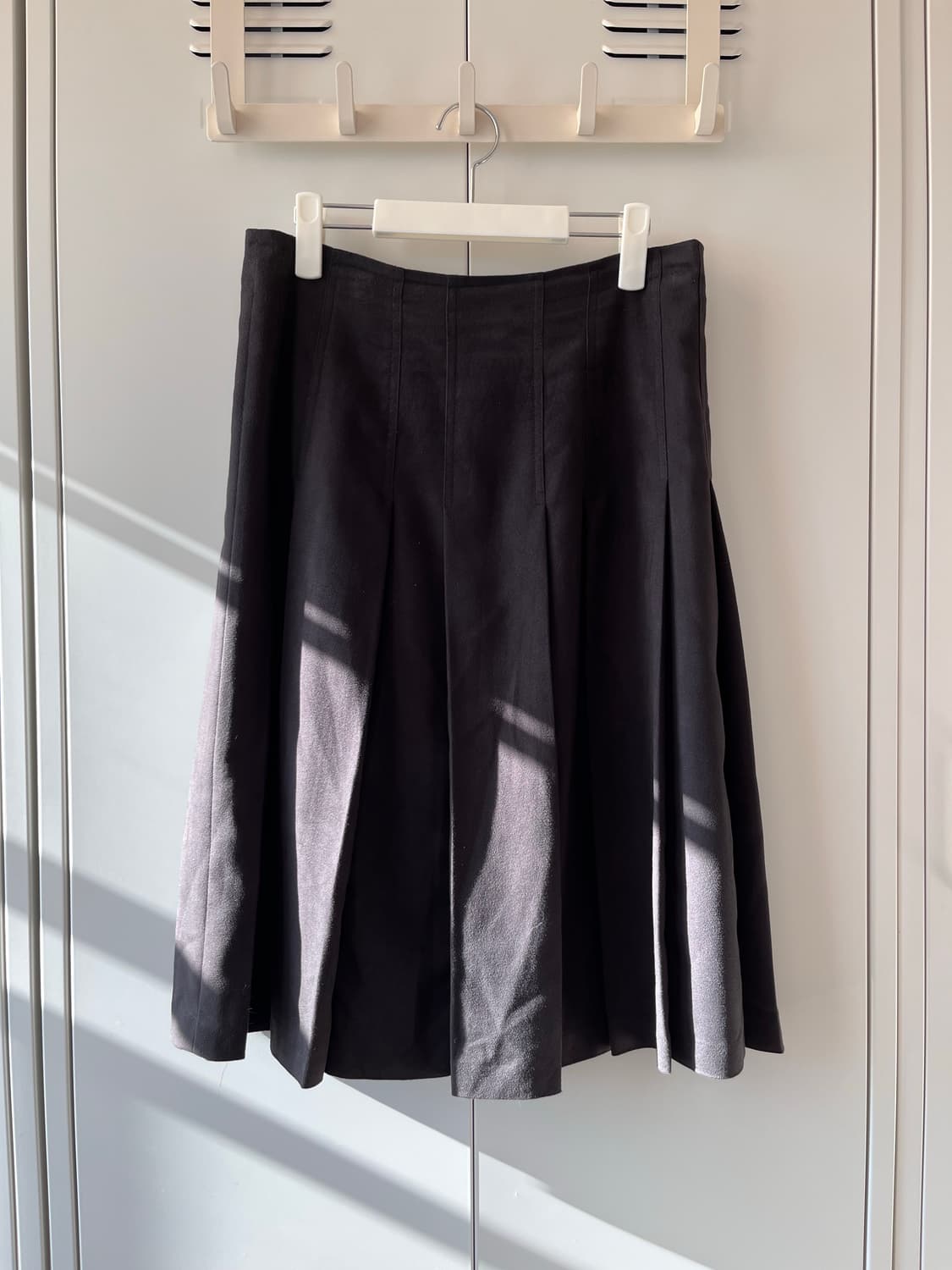 Sonia 빈티지 스웨이드 플리츠 롱스커트 상품이미지3