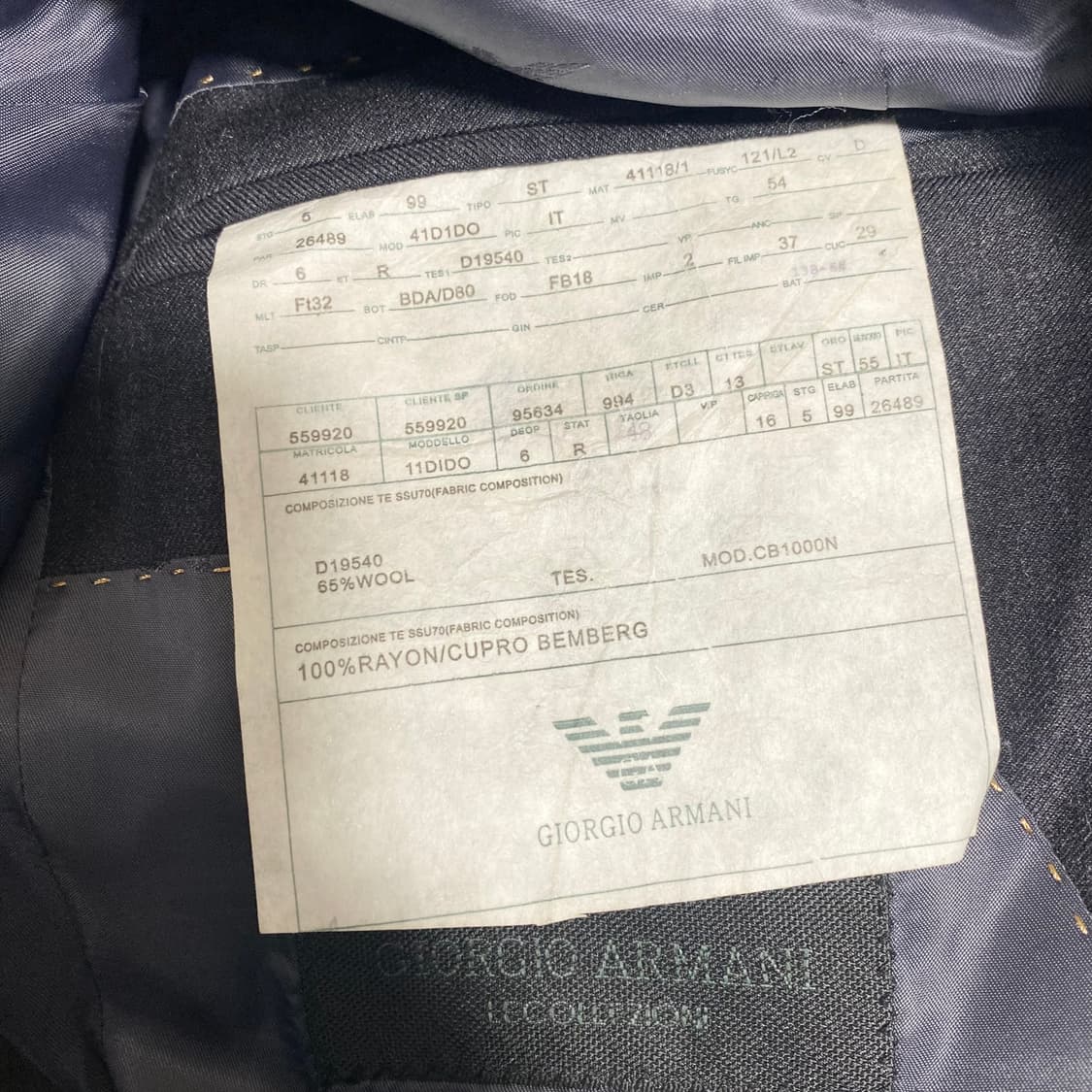 아르마니 3버튼 자켓  상품이미지8