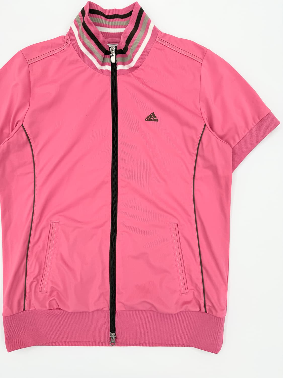 빈티지 아디다스 핑크 집업 반팔 져지 상품이미지3