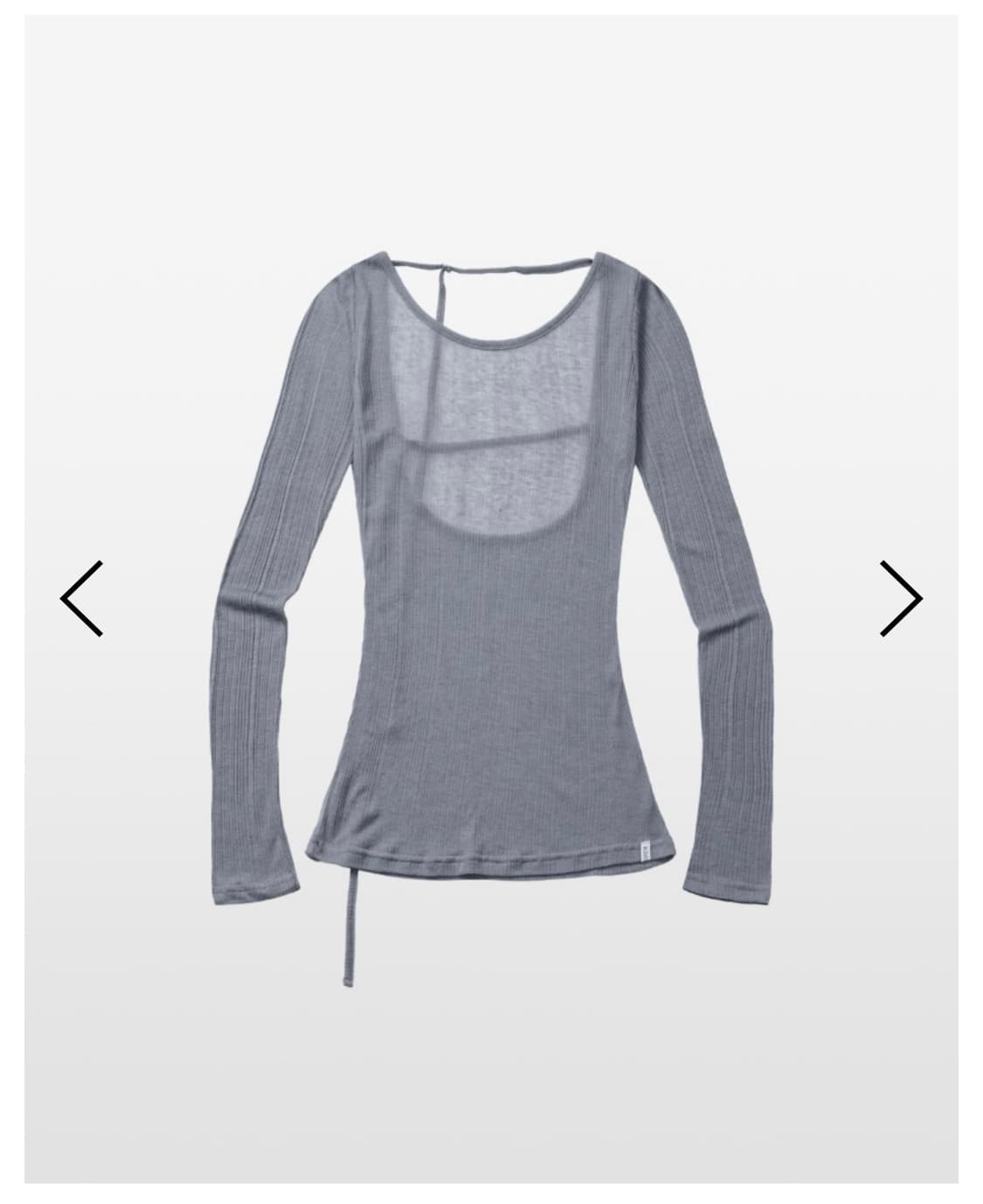 킴서울 OPEN BACK CORD LONG SLEEVE 애쉬블루 상품이미지1