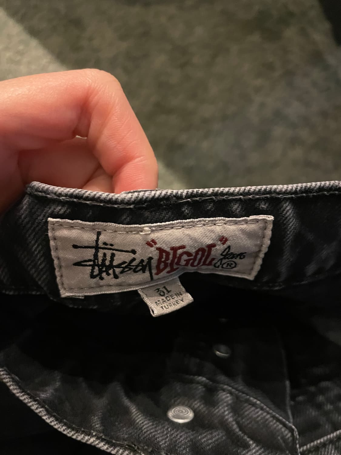 스투시 빅올진 데님 블랙 / size 31 상품이미지2