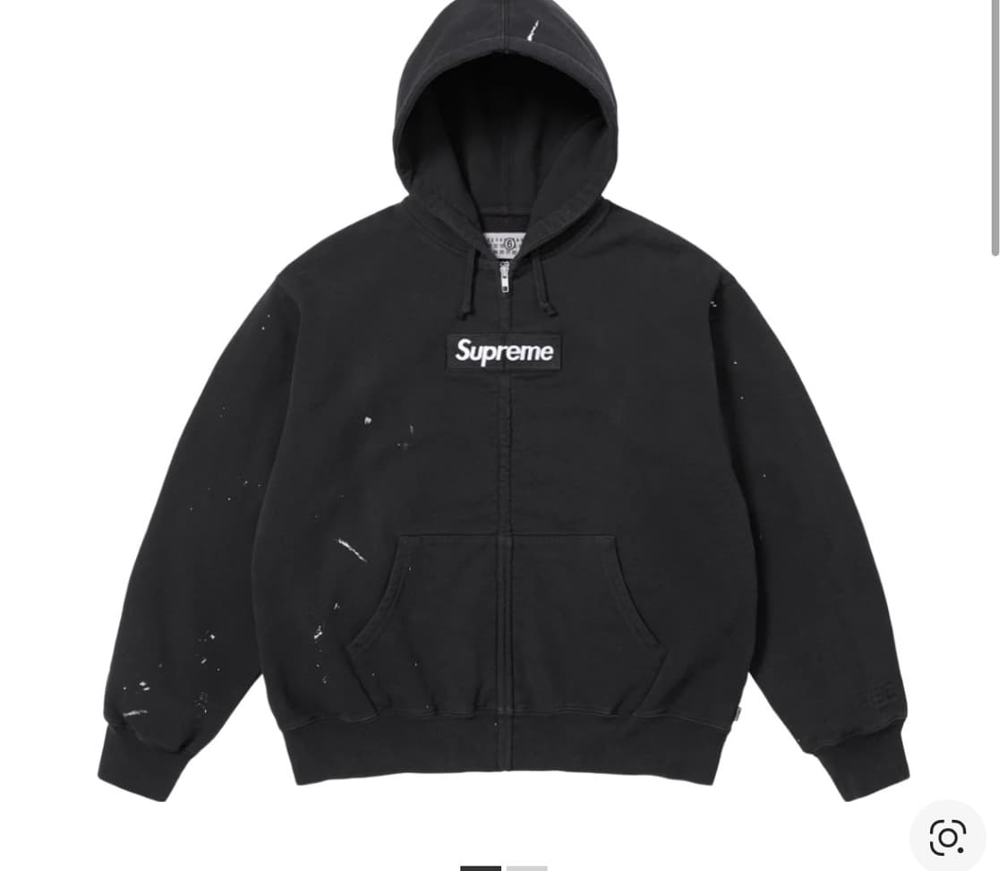 슈프림 MM6 메종마르지엘라 박스로고 집업 후드 상품이미지1