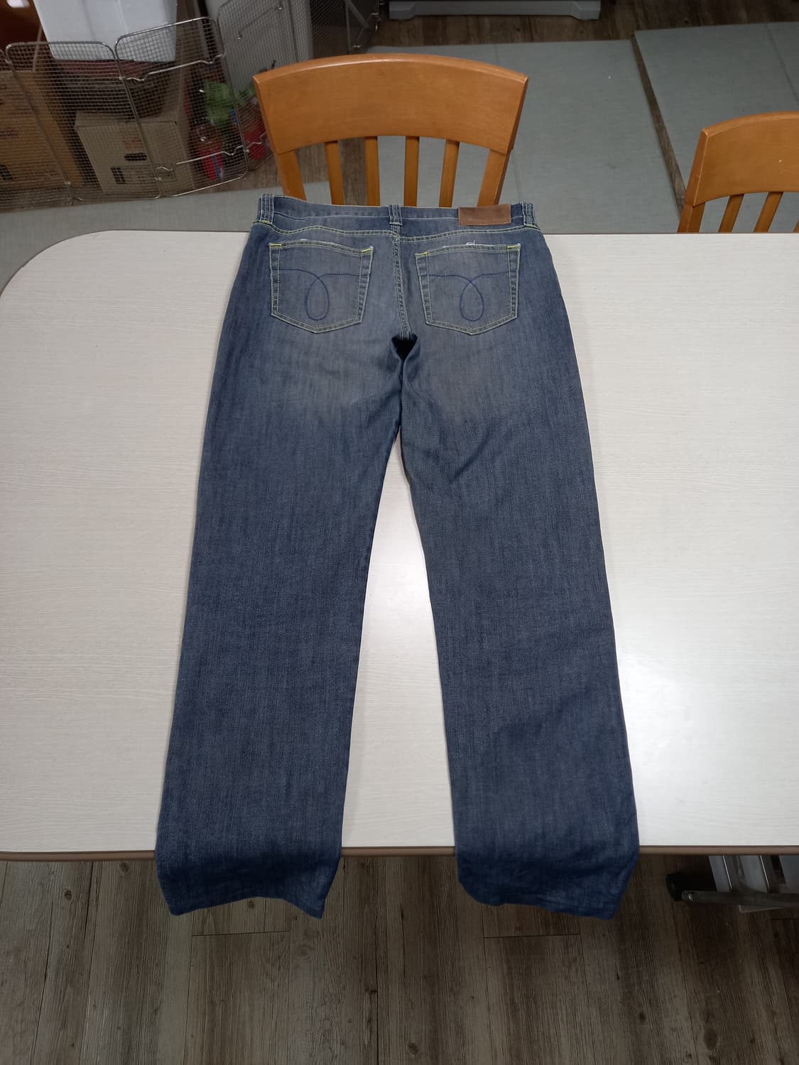 34 CALVIN KLEIN 봄여름용 데미지워싱 스판 일자진 34-596 상품이미지2