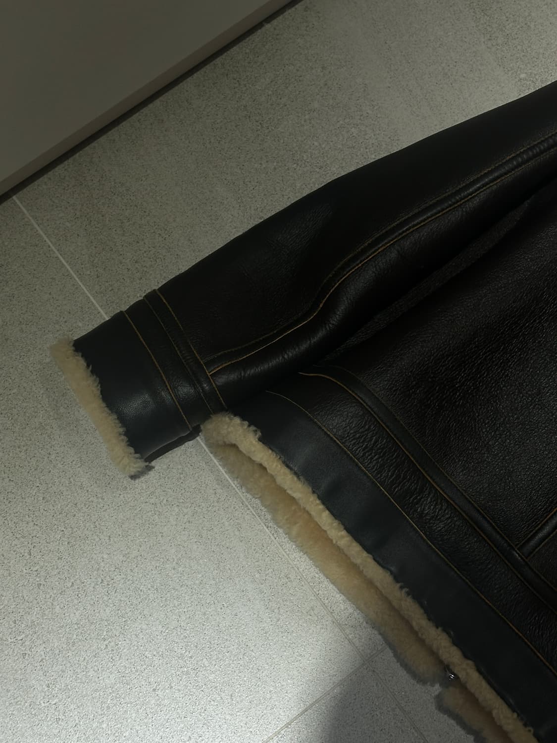 [L] stu 에스티유 무스탕 무톤 레더 양털 자켓 상품이미지8