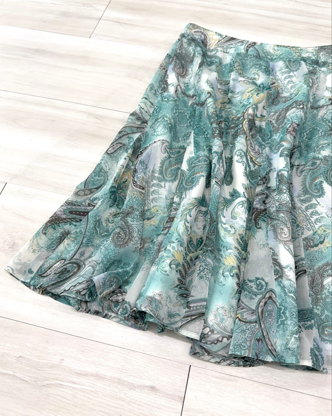 Jade Paisley Oriental Midi Skirt 상품이미지9