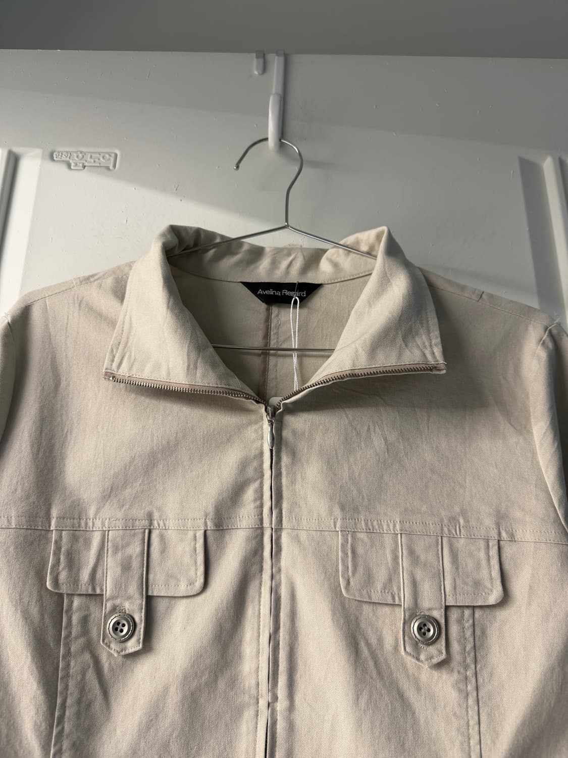 일본빈티지 샌드베이지 하이넥 자켓 상품이미지3