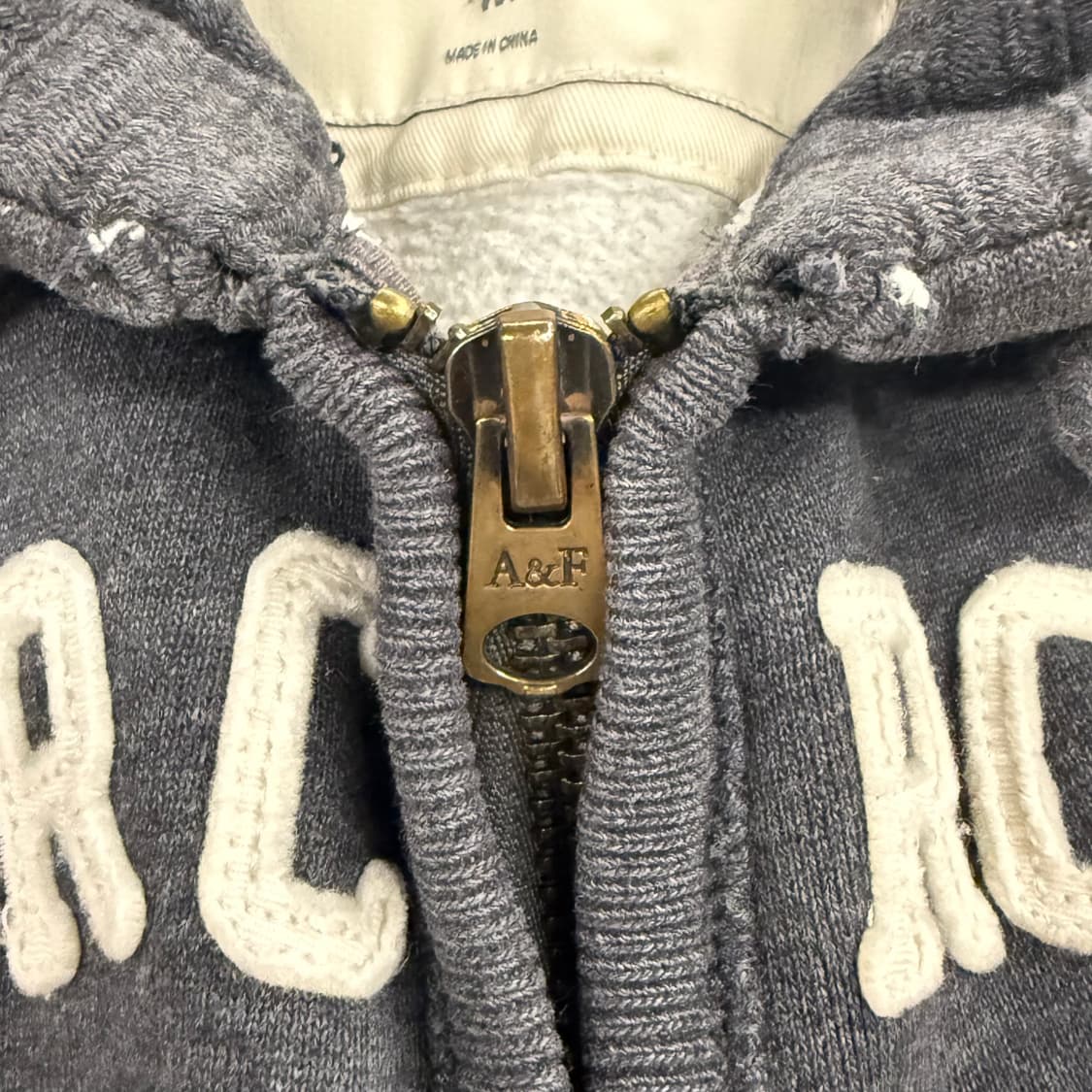 아베크롬비 그레이 체크 포인트 후드집업 상품이미지6