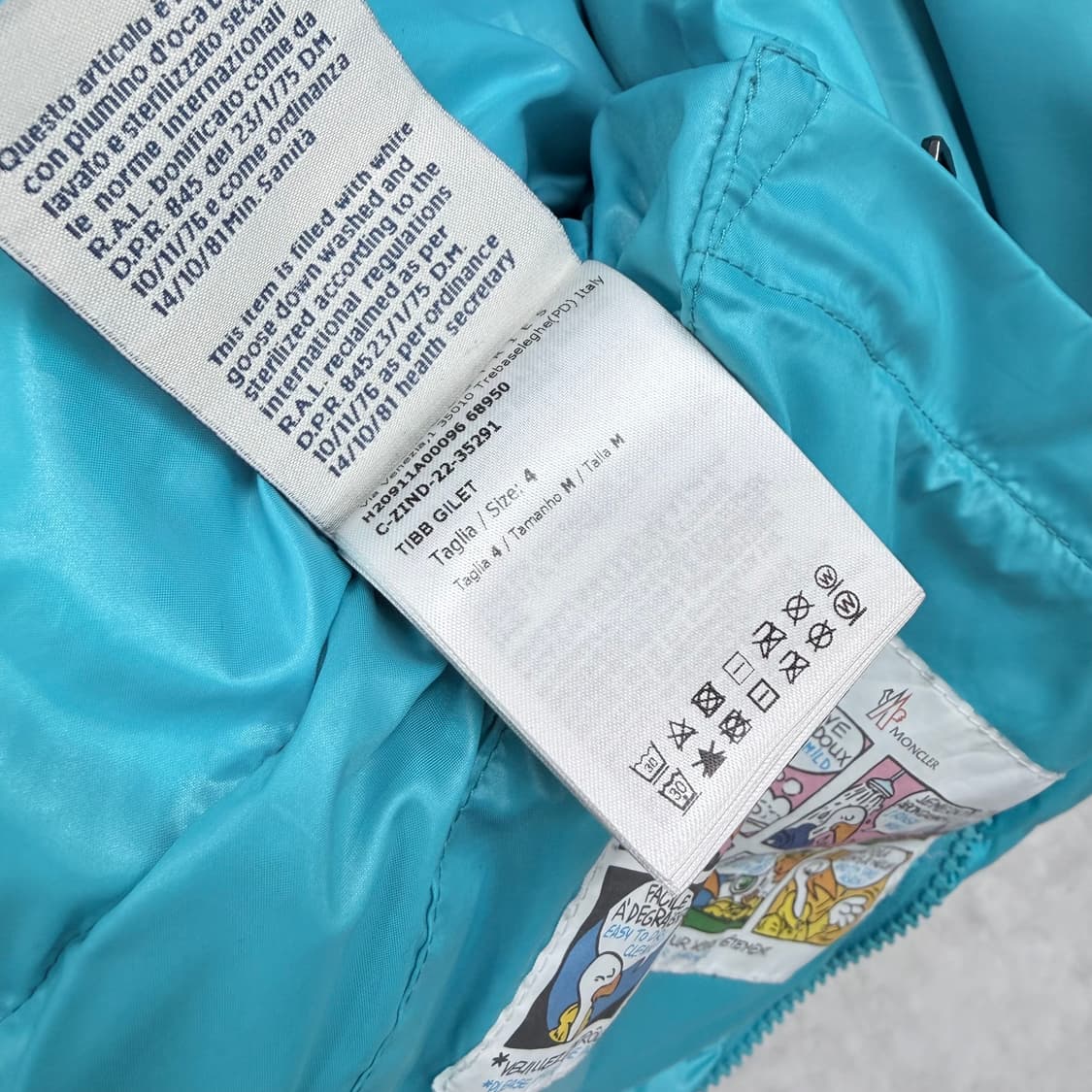 [S+급/4] 몽클레어 Tibb 티브 조끼패딩 민트 풀구성 상품이미지6