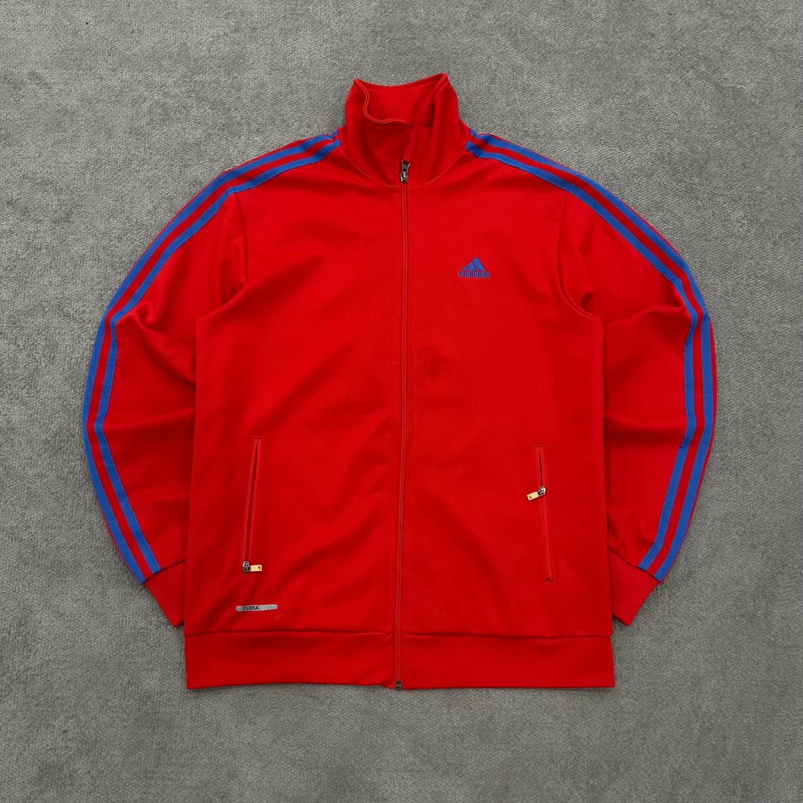 100 아디다스 빨강/파랑 삼선 트랙탑 상품이미지1