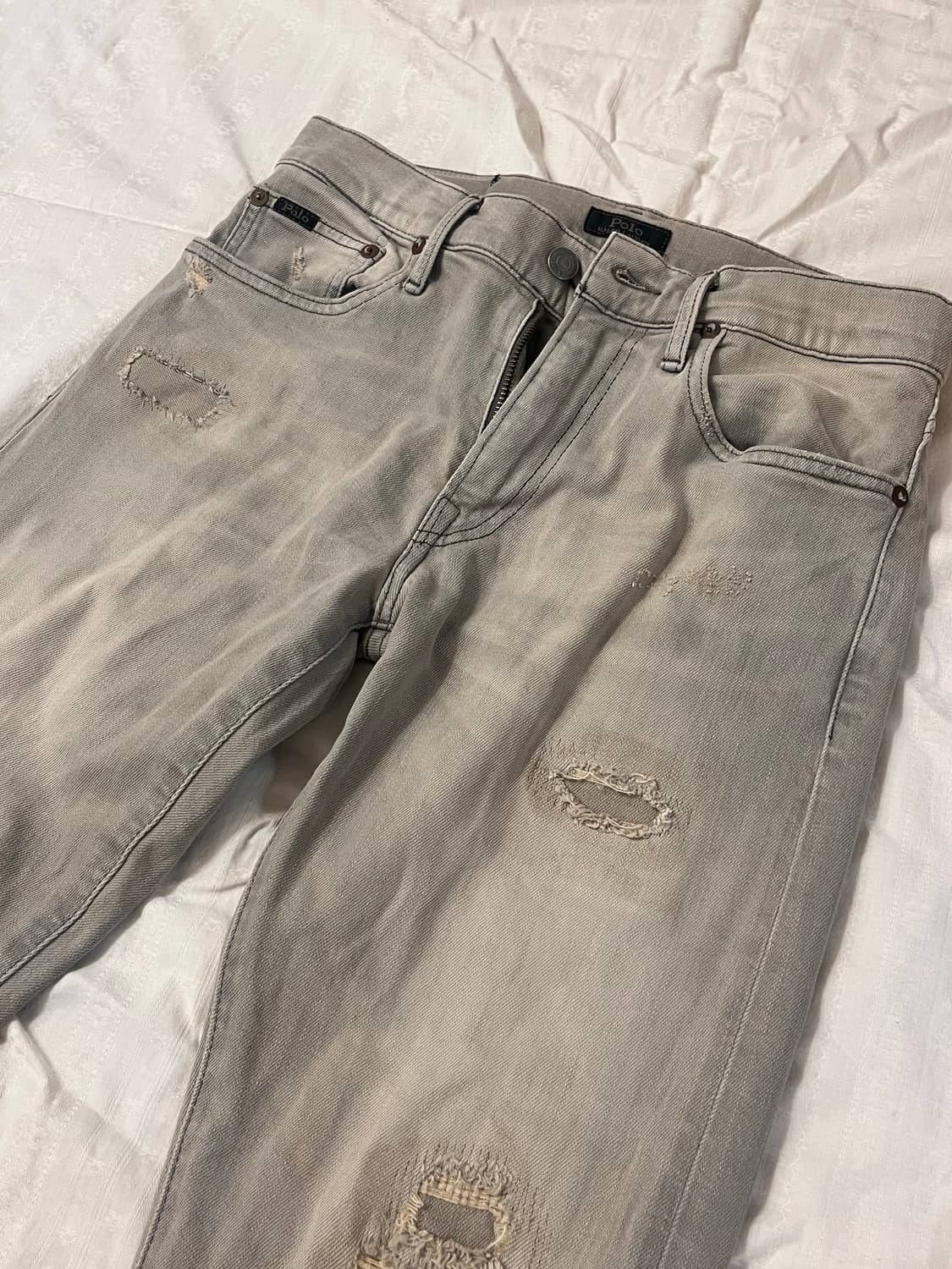 Polo Ralph Lauren white gray patch denim 상품이미지3