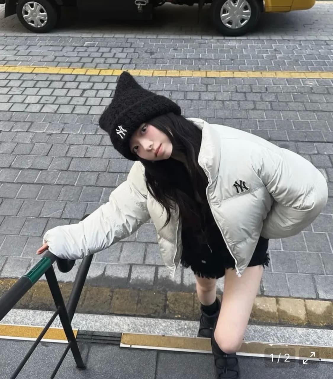 MLB 플러시 미야옹 비니 NY BLACK 상품이미지2