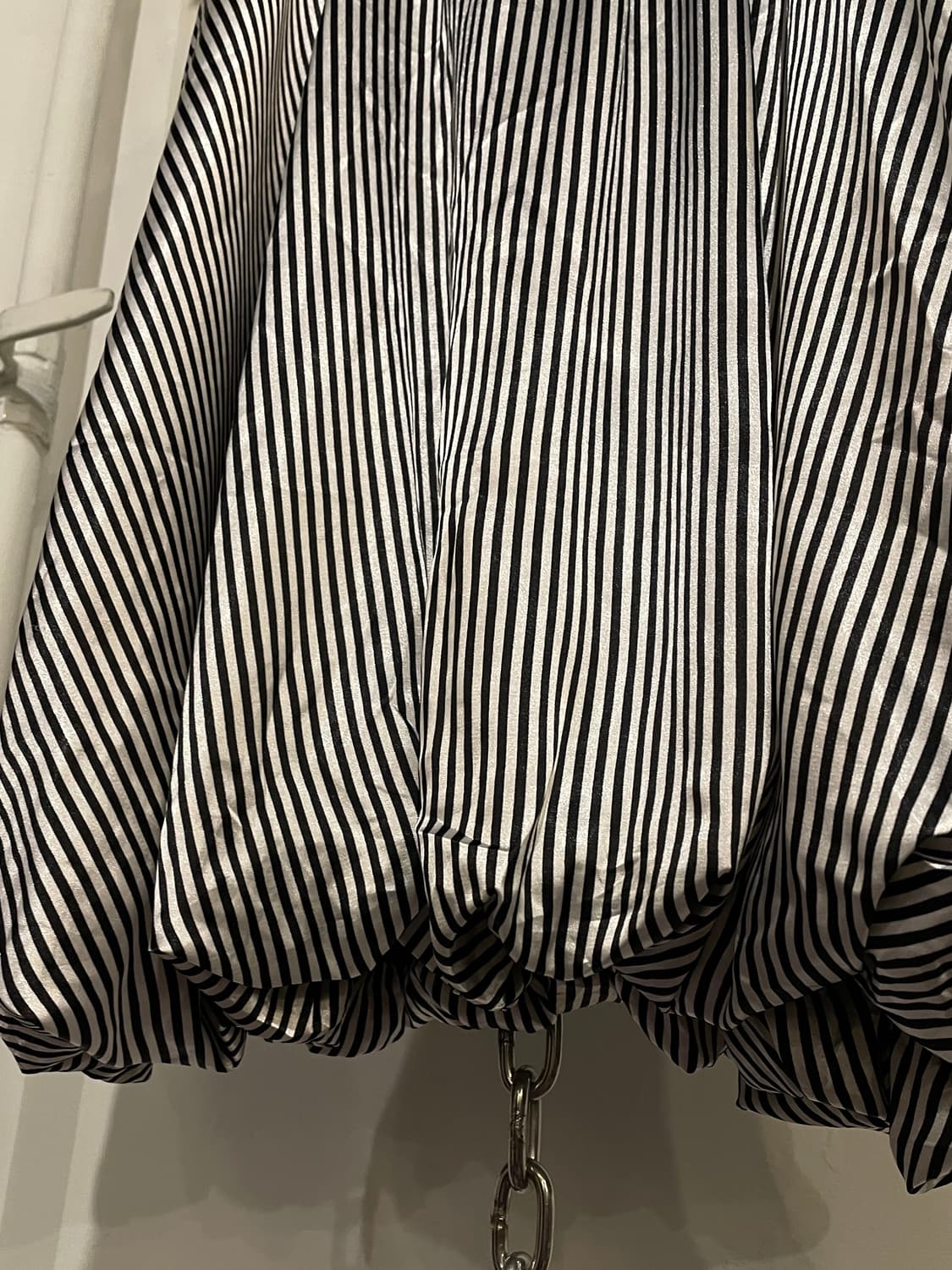 리본 포인트 블랙 스트라이프 원피스 갸루 상품이미지5