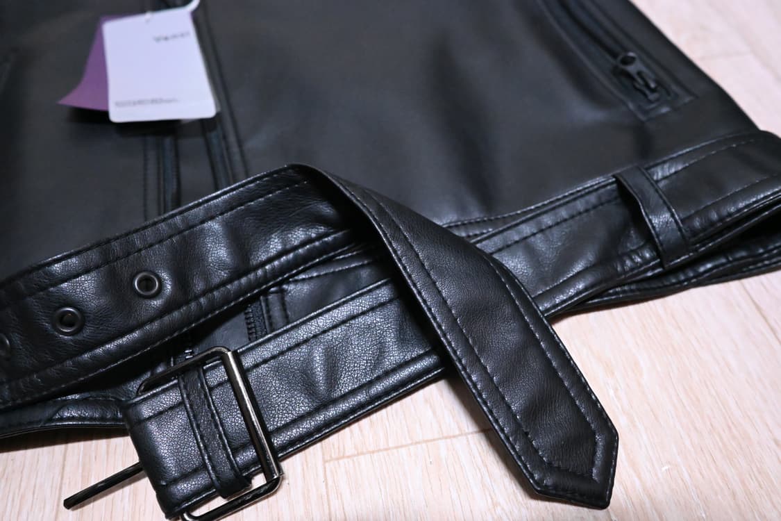 에이징씨씨씨 X 비슬로우 퍼플 레더 베스트 상품이미지3