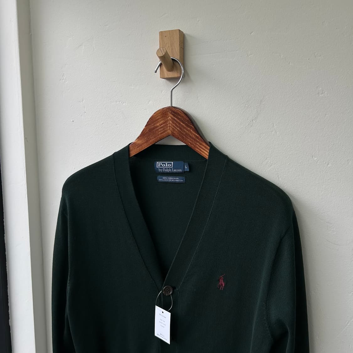 15750 - 폴로 랄프로렌 브이넥 니트 가디건 그린  상품이미지1