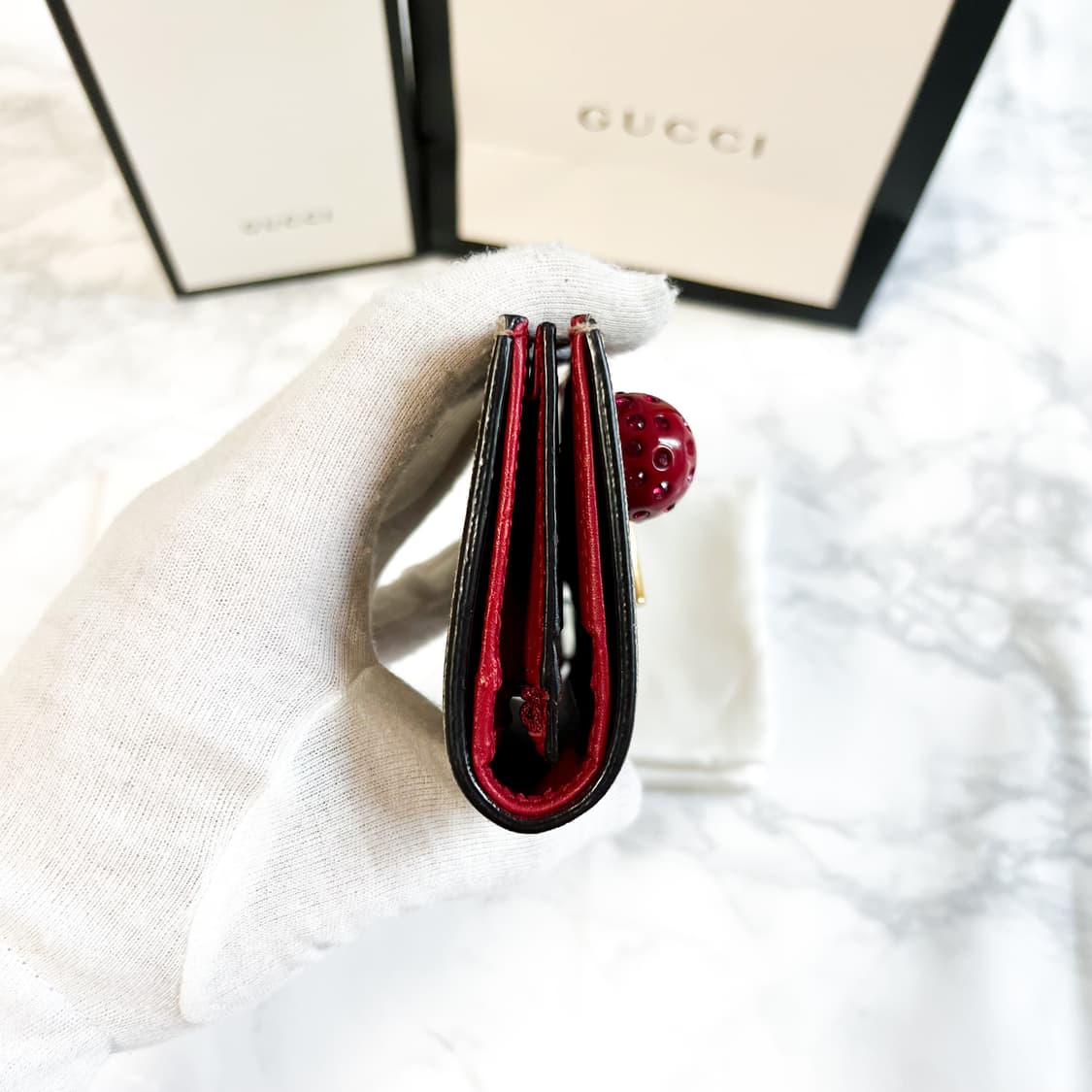 구찌 GG 수프림 체리 카드지갑 상품이미지8