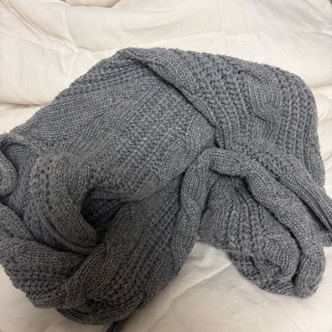 쓰리타임즈 케이블 볼레로 그레이 23 상품이미지3