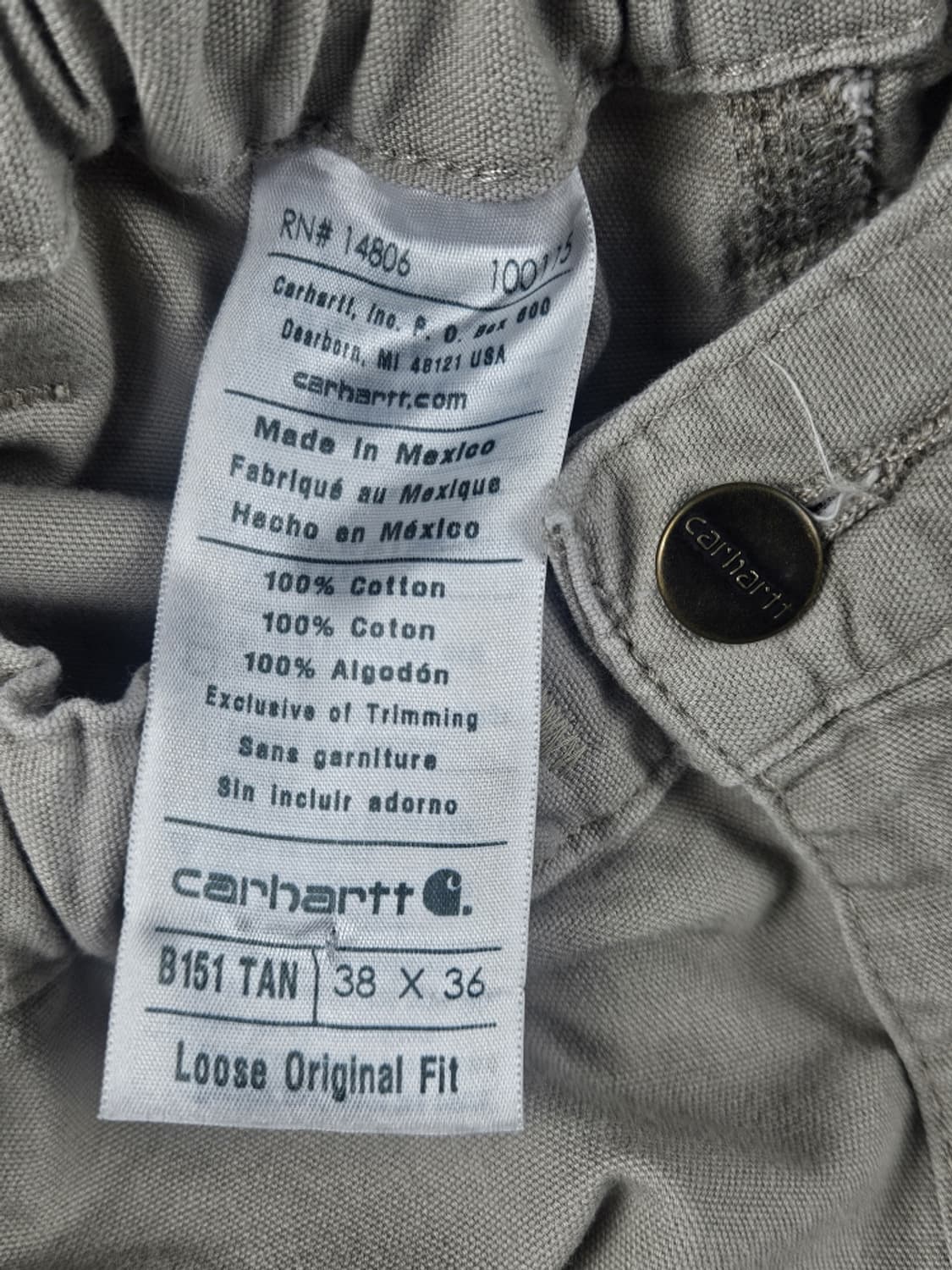 칼하트 밴딩 커스텀 카펜터 워크 팬츠 ( 38X36 ) / 10640 상품이미지7