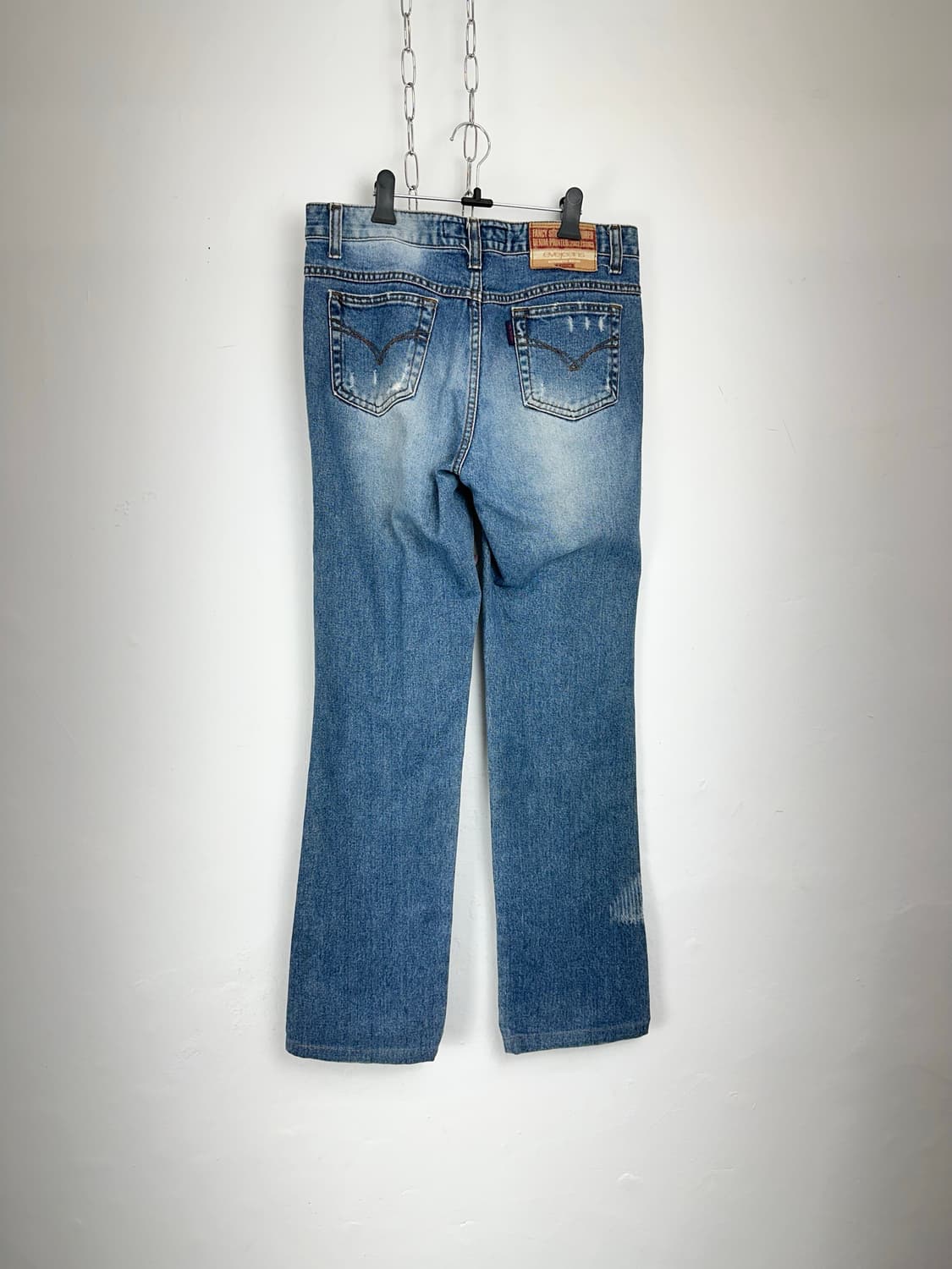 Distressed Bootcut Denim Jeans  상품이미지7