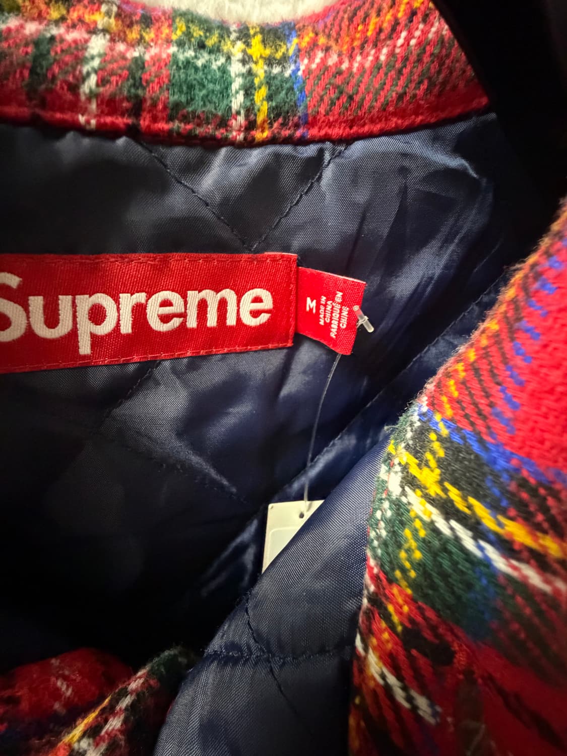 슈프림 타탄 플란넬 후드 셔츠 레드 - 23FW m사이즈 상품이미지3