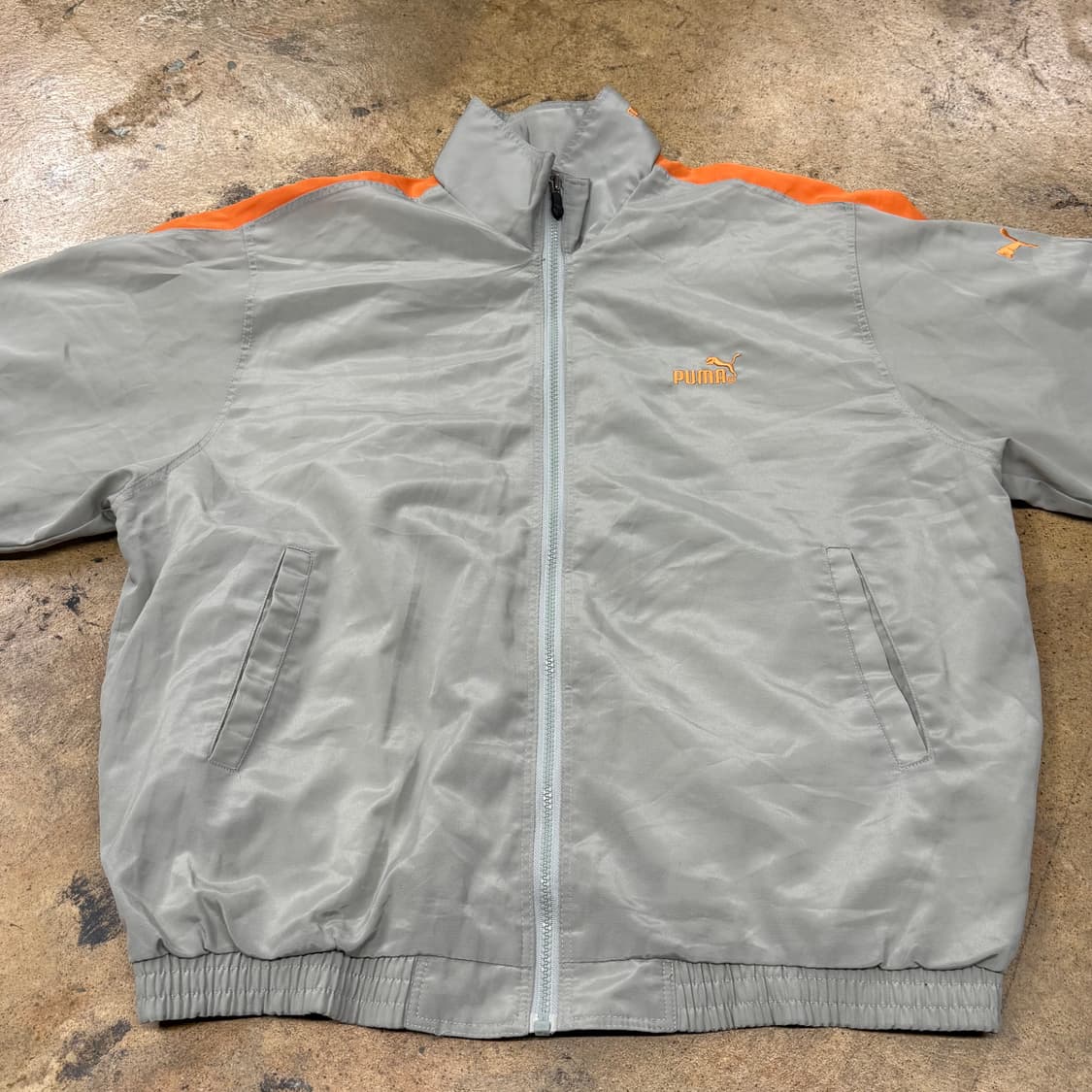 [정품/100] 푸마 바람막이 회색 오렌지 b18 상품이미지3
