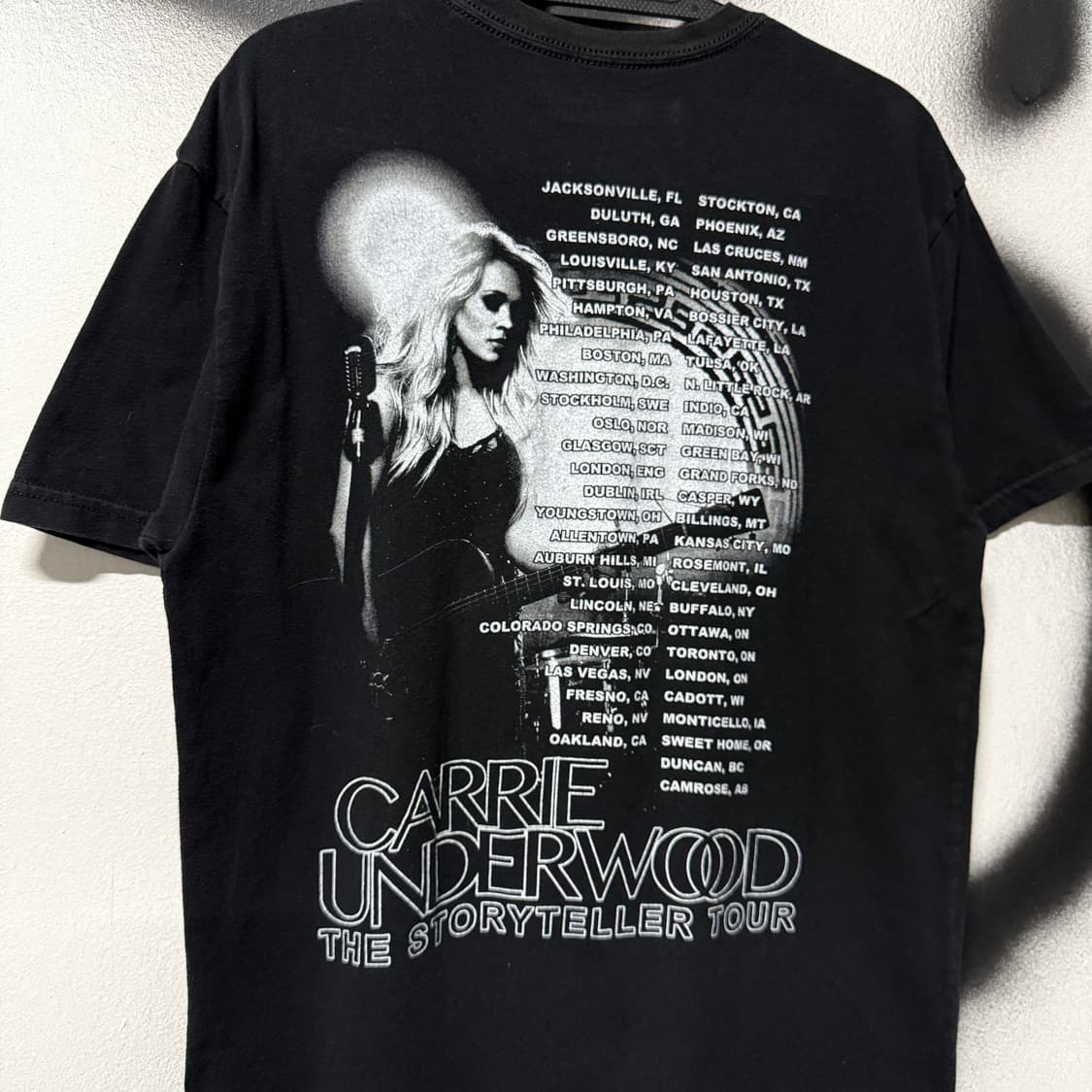 캐리 언더우드 더 스토리텔러 투어 기념 락 밴드 티셔츠 상품이미지5