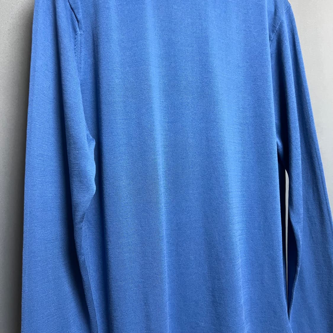 선스펠(Sunspel) 코튼 롱슬리브 니트 블루 M 상품이미지5