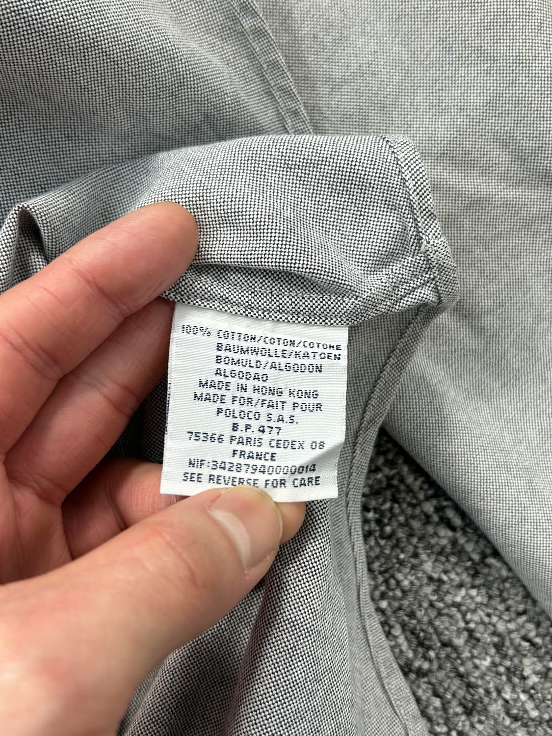 폴로 랄프로렌 그레이 옥스포드 셔츠 XL   상품이미지9