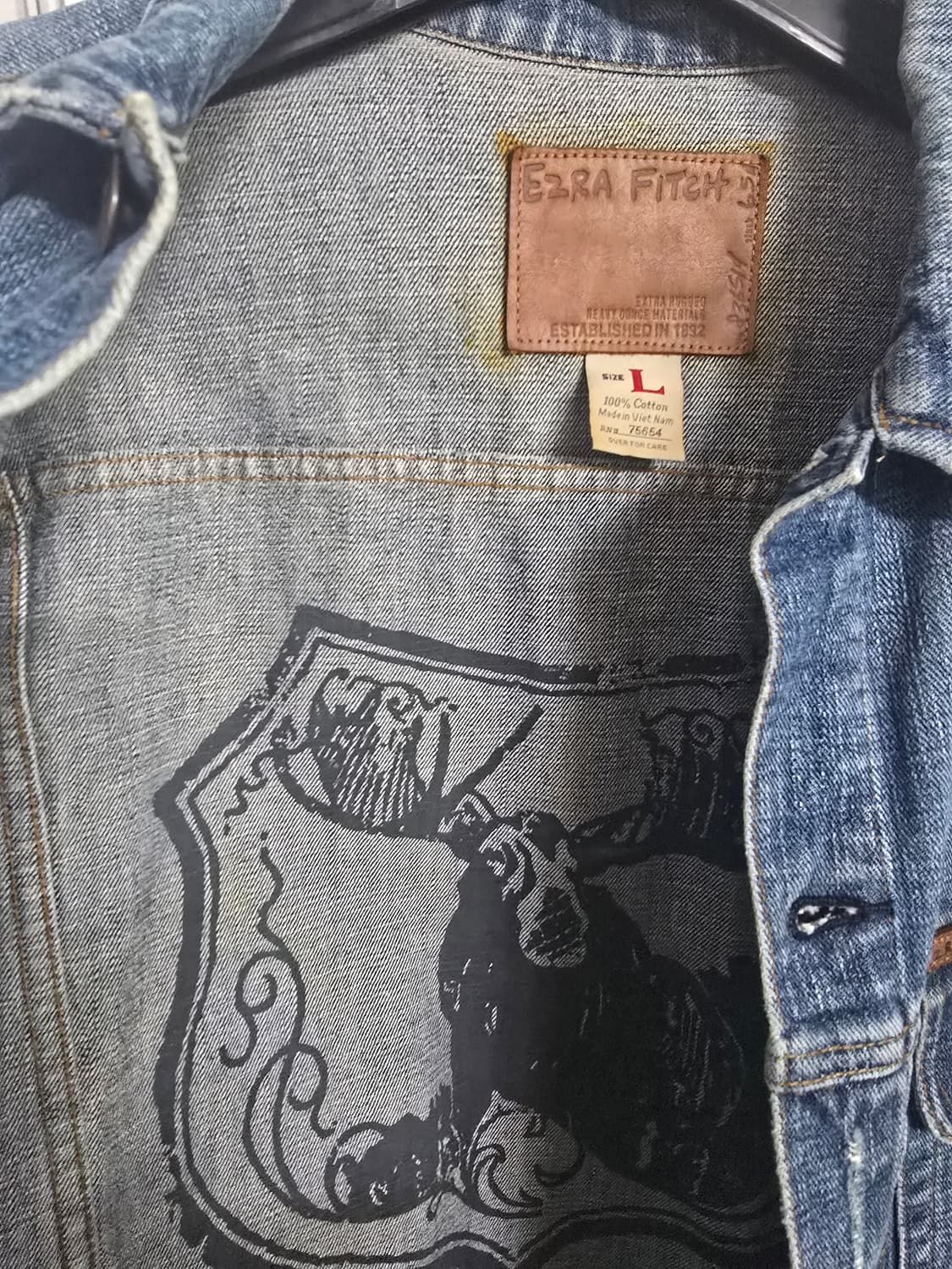 (L.100)[EZRA FITCH] 에즈라피치 데님 빈티지핏 청자켓 상품이미지7