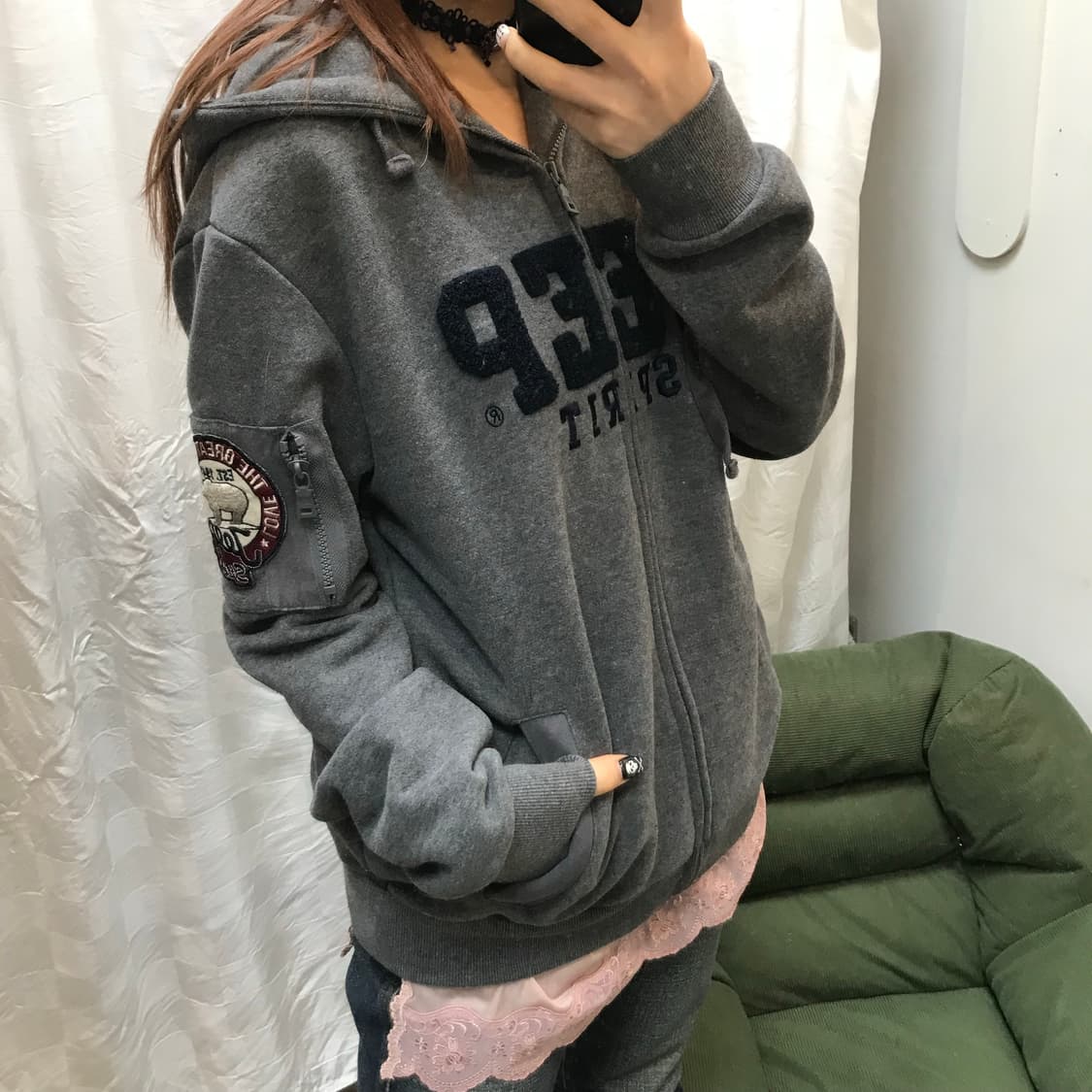 Jeep 지프 아방 모리 로고 후드집업 상품이미지3