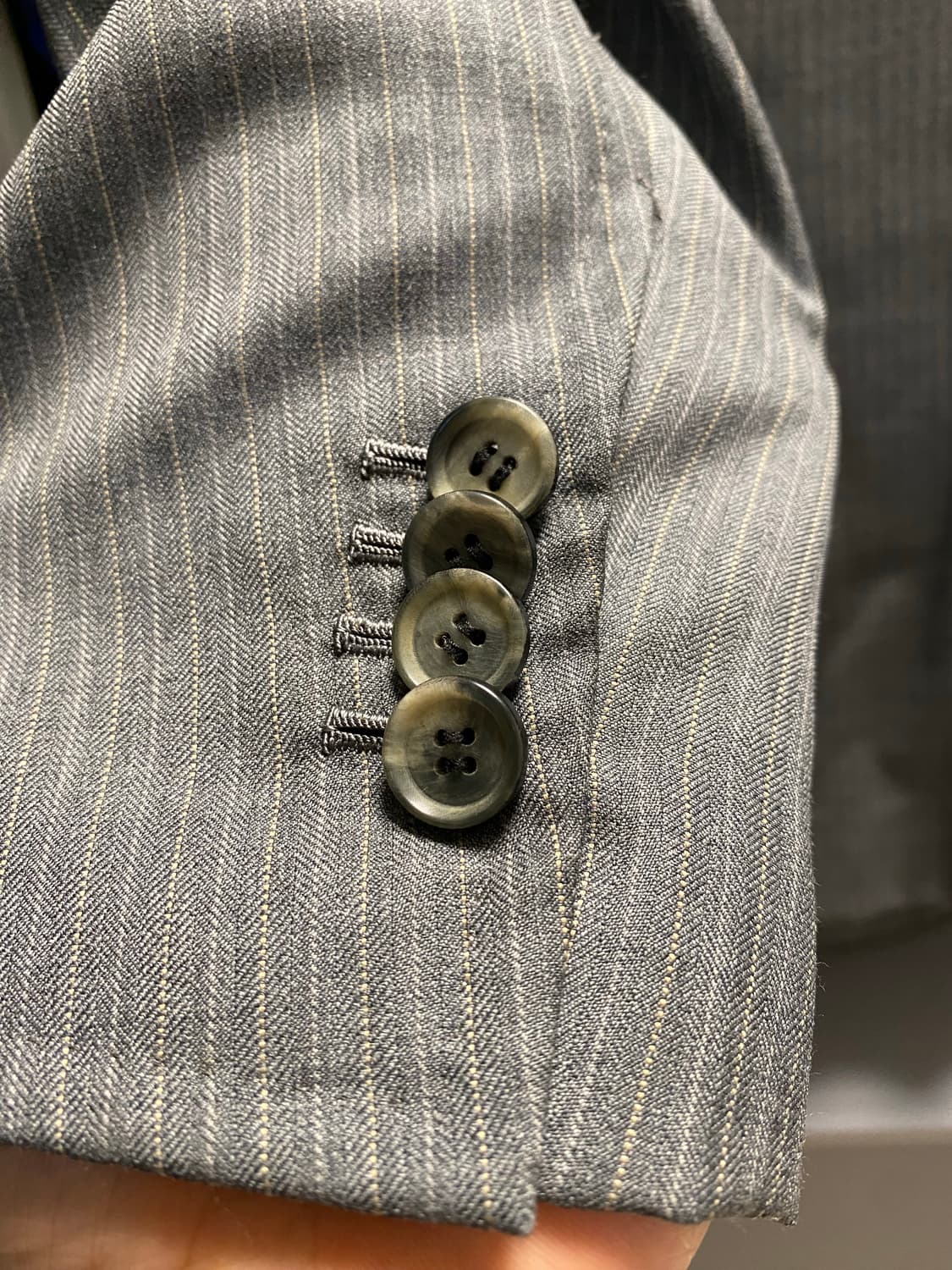 란스미어 정장 셋업 (그레이 스트라이프 48R) 상품이미지3