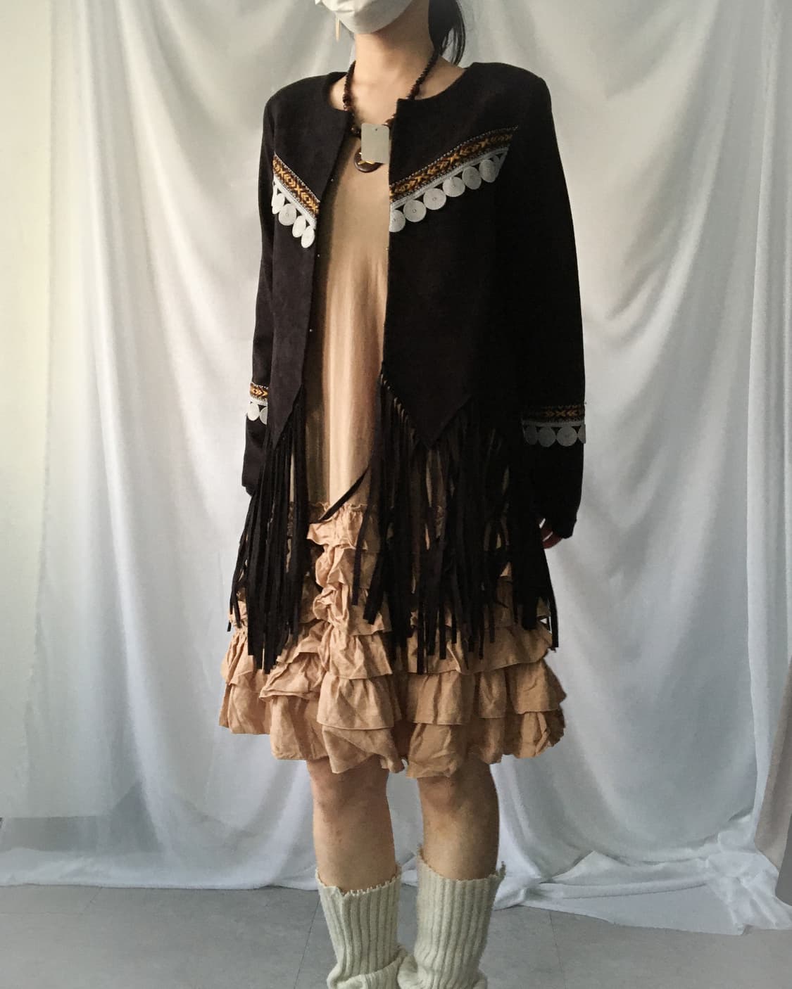 Ethnic mood fringe jacket 상품이미지7