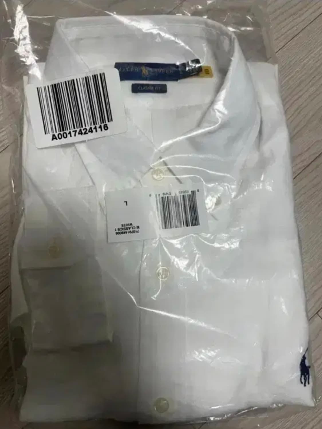 폴로 화이트 린넨셔츠 클래식핏/L 새상품 판매 상품이미지1