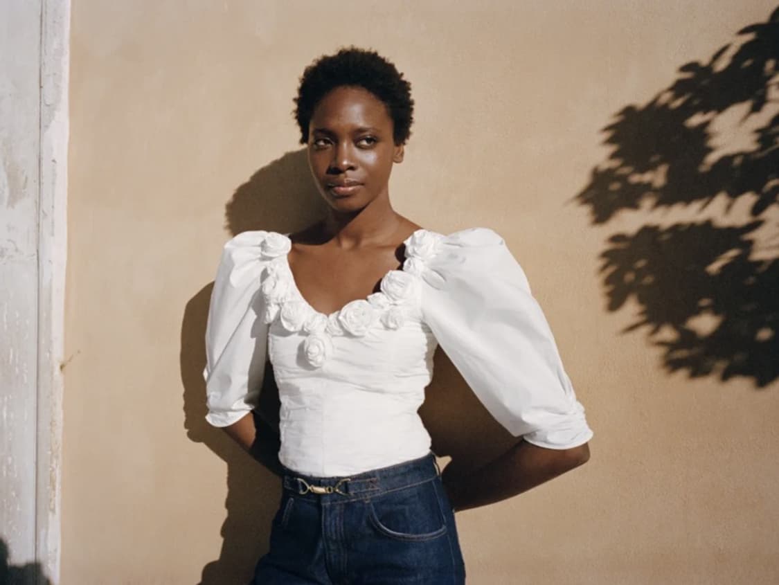 & Other Stories 로즈 어돈드 벌룬 슬리브 블라우스 상품이미지2