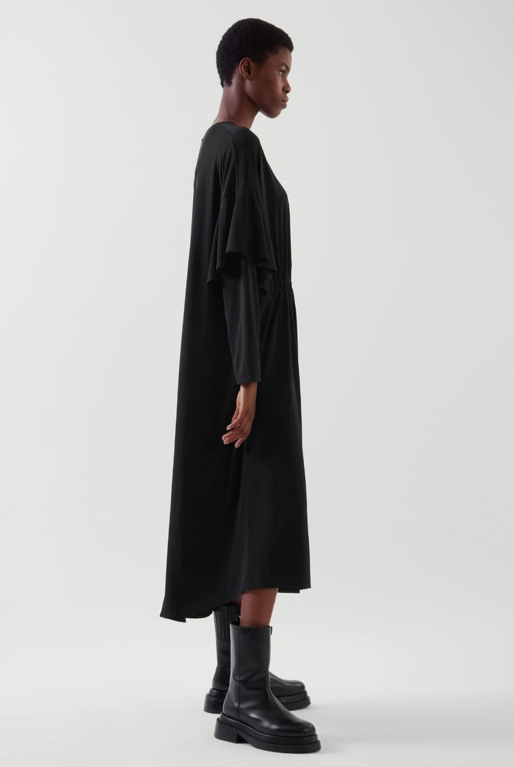 코스 러플 슬리브리스 롱원피스 프리사이즈 상품이미지2