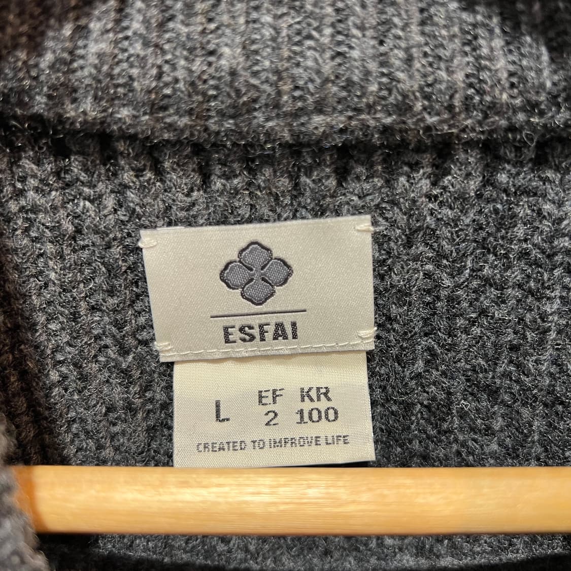 ESFAI 포켓 니트 차콜 그레이 상품이미지3