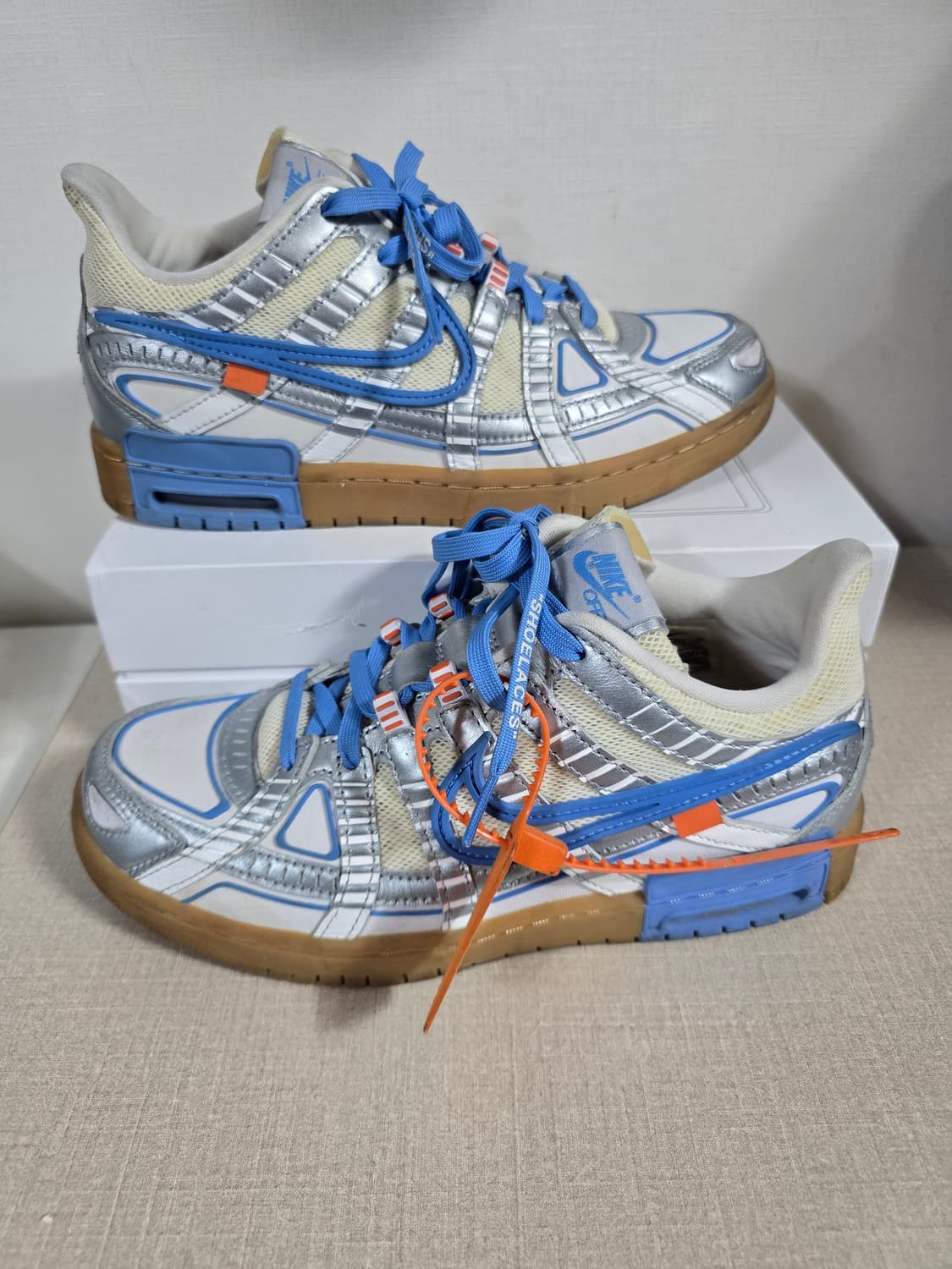 나이키 오프화이트 에어러버덩크 실버블루 255 상품이미지1