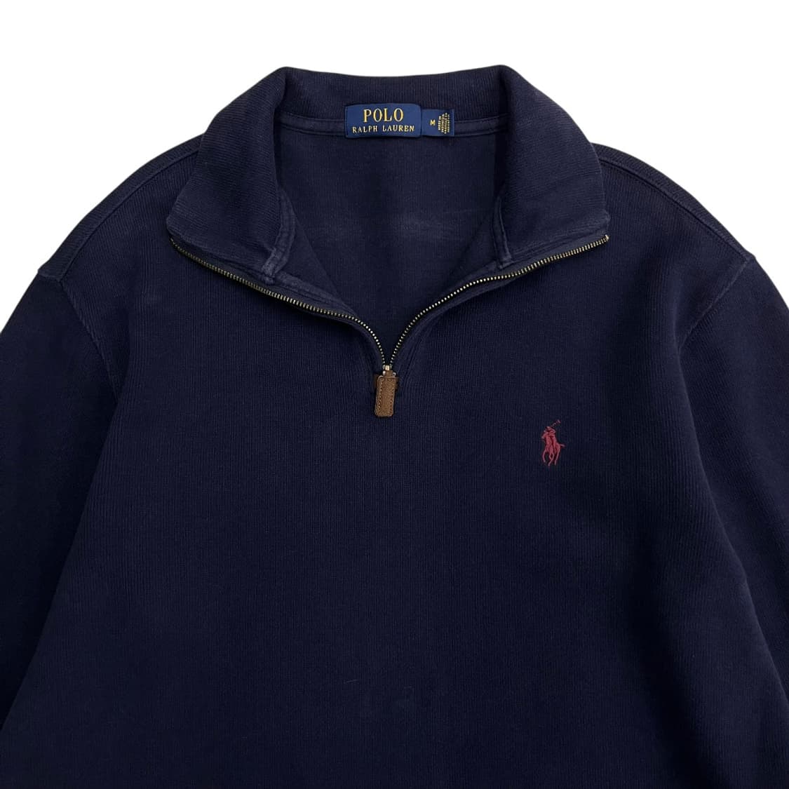 폴로 랄프로렌 버건디포니 네이비 반집업 M 상품이미지4