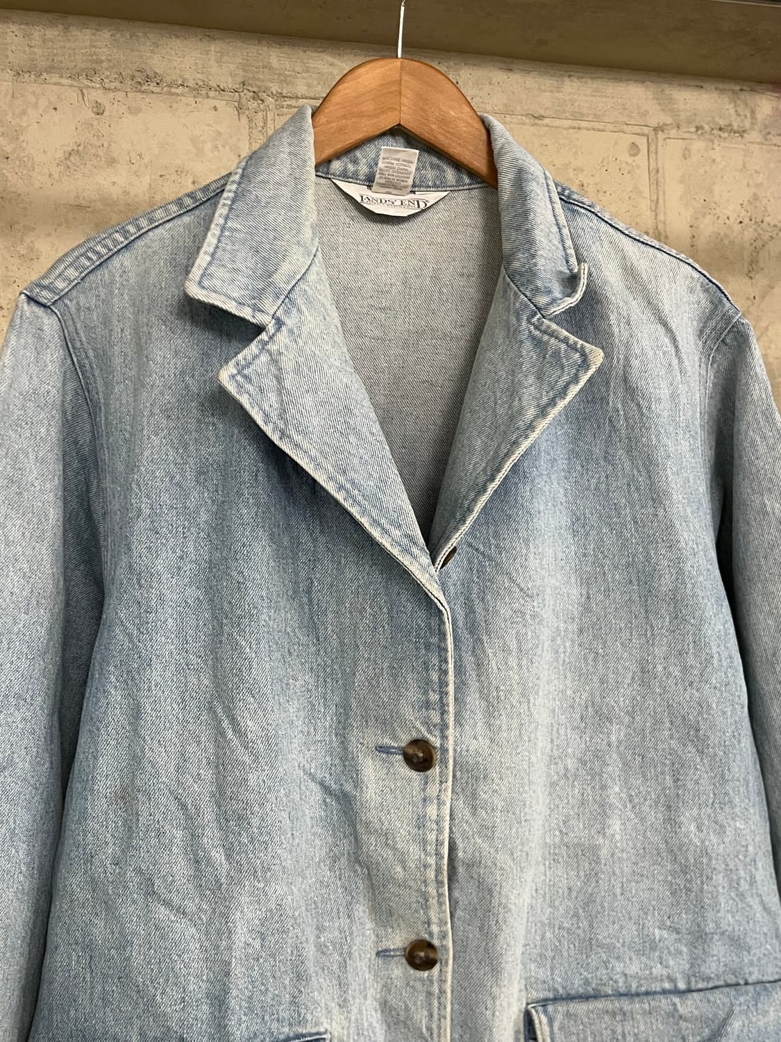 90s USA LANDS' END DENIM CHORE JACKET 상품이미지5