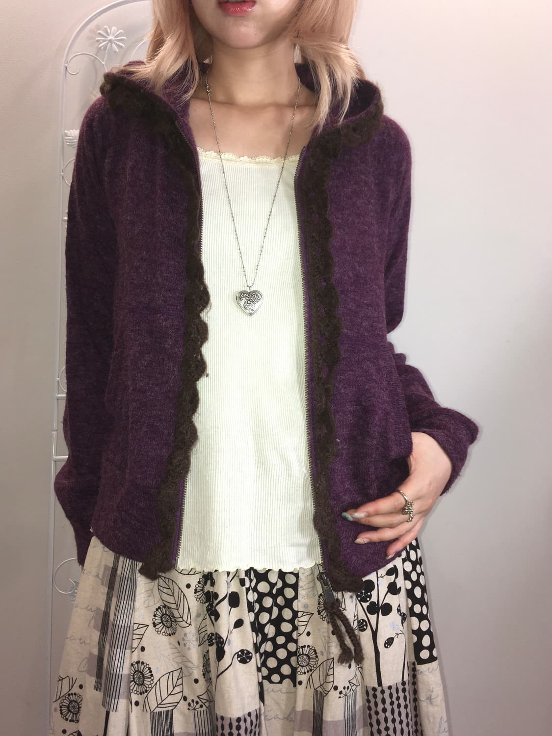 jpn vintage pinterest purple hood knitzi 상품이미지4